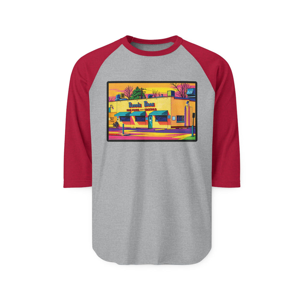 BONNIE BRAE NEON POP ART | Retro Baseball Tee