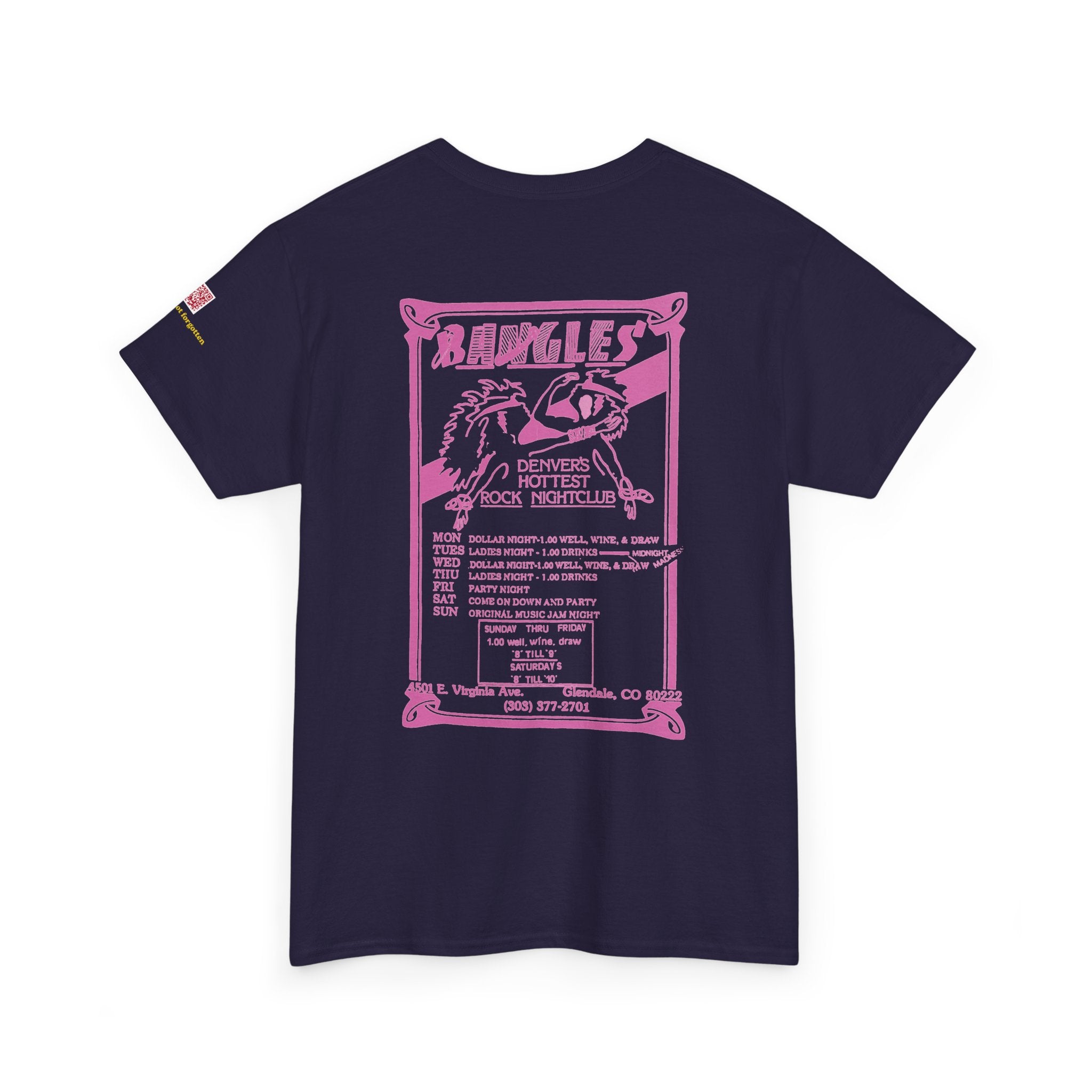 BANGLES Pink  logo - vintage Metro Denver gear