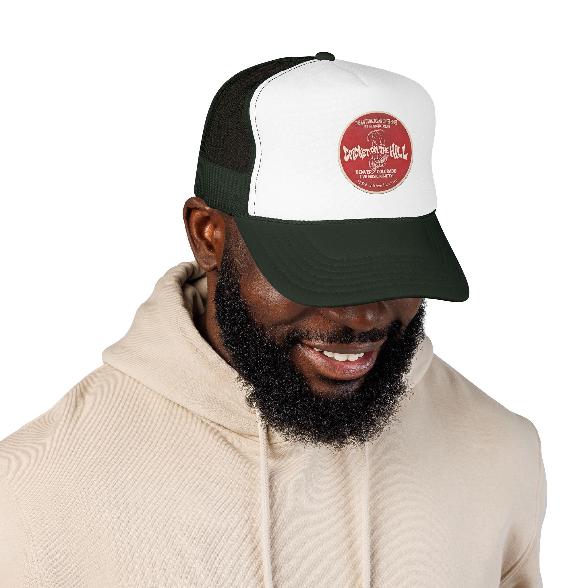 Cricket on the Hill Trucker Hat — Vintage Sailboat Foam Cap