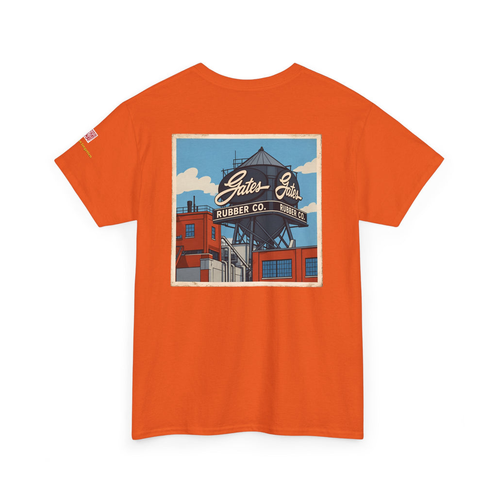 GATES RUBBER WATER TOWER - cartoon style - vintage Denver gear
