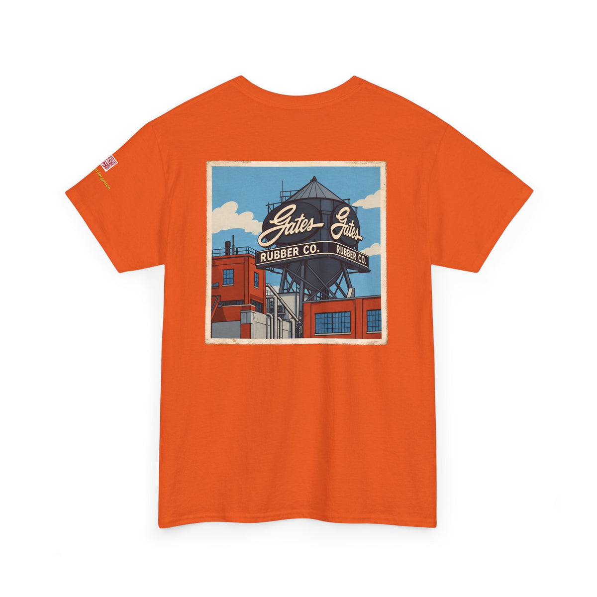 GATES RUBBER WATER TOWER - cartoon style - vintage Denver gear