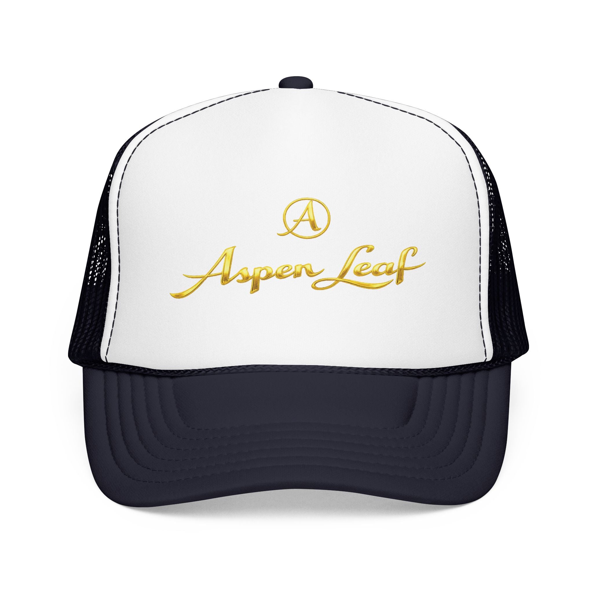 Aspen Leaf Trucker Hat — Vintage Sailboat Foam Cap