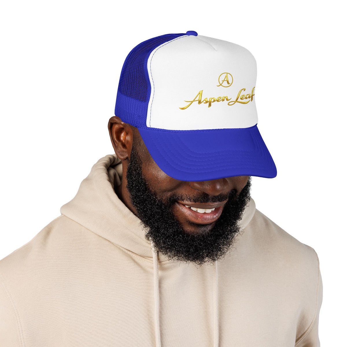Aspen Leaf Trucker Hat — Vintage Sailboat Foam Cap