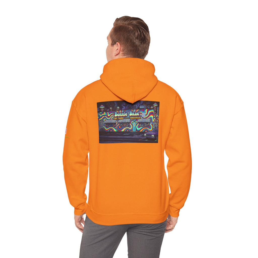 Bonnie Brae Tavern psychedelic nightscene | Unisex Heavy Blend™ Hooded Sweatshirt