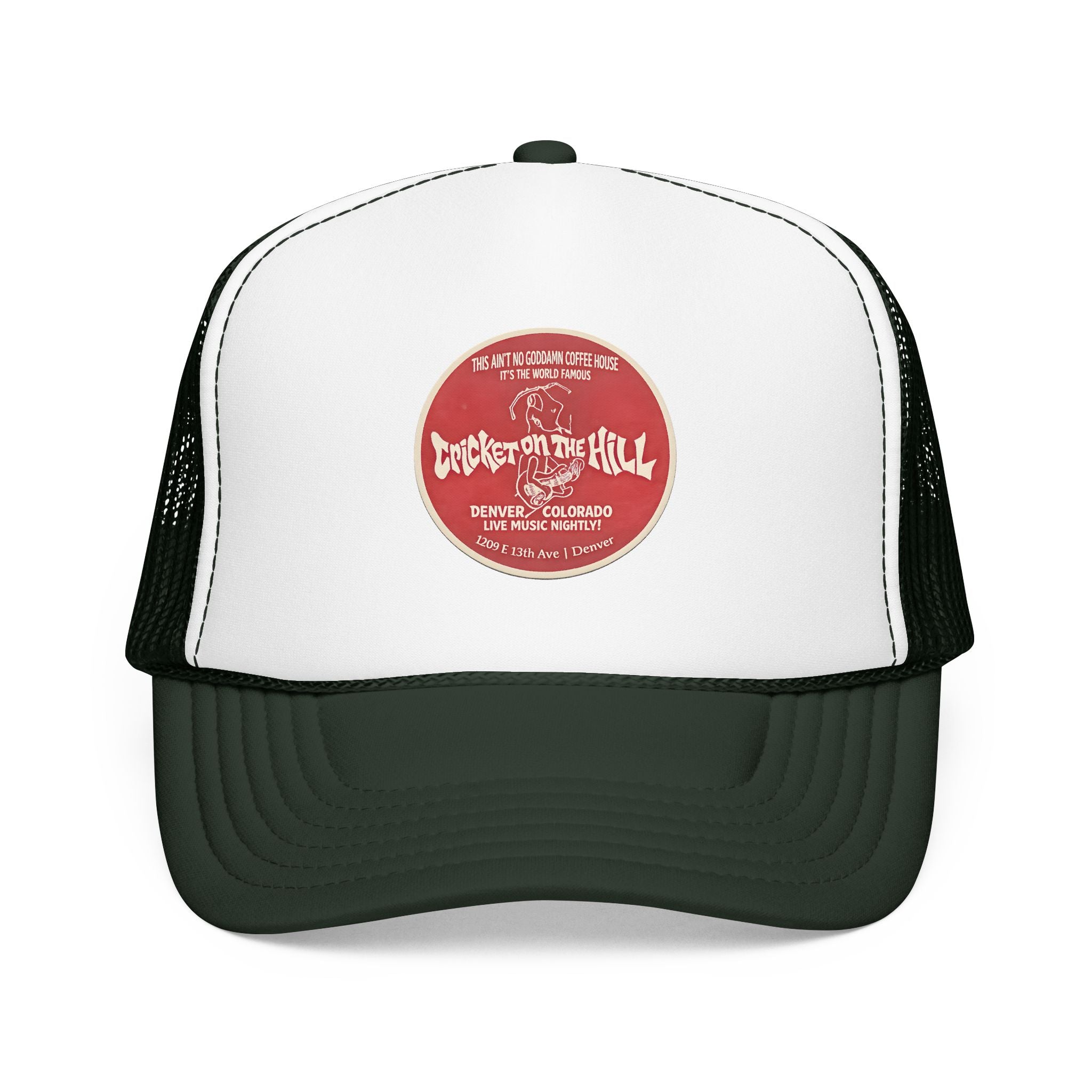 Cricket on the Hill Trucker Hat — Vintage Sailboat Foam Cap
