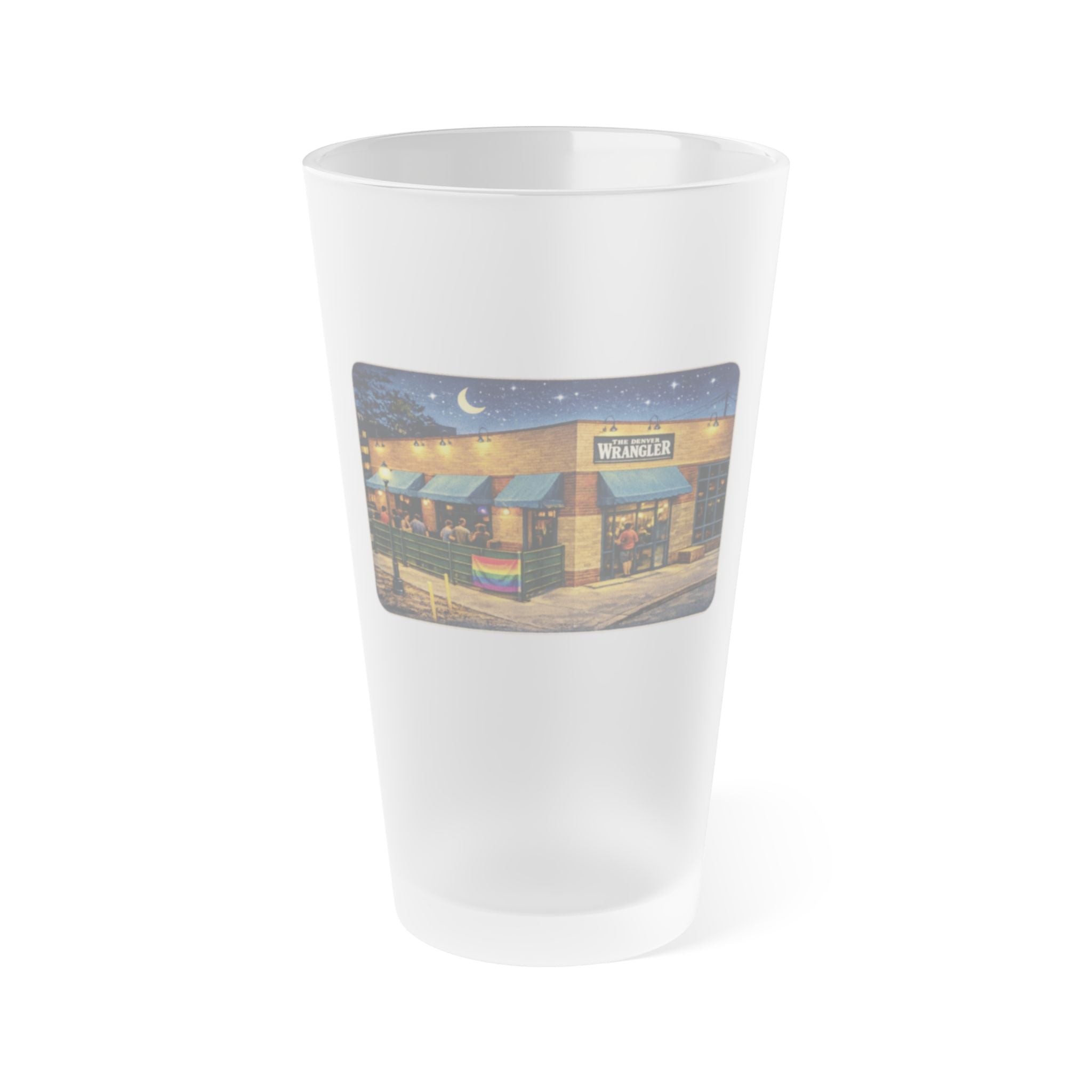 The Wrangler | Frosted Pint Glass 16oz