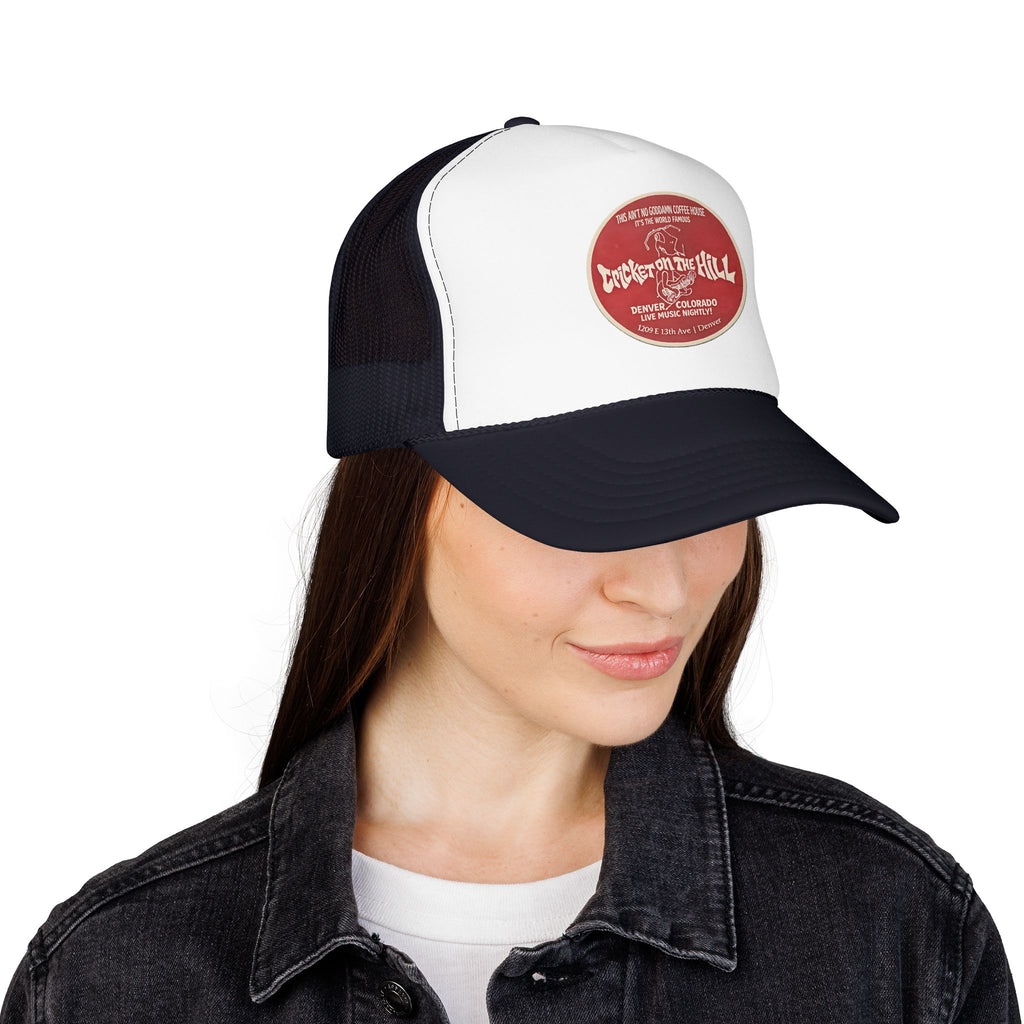 Cricket on the Hill Trucker Hat — Vintage Sailboat Foam Cap