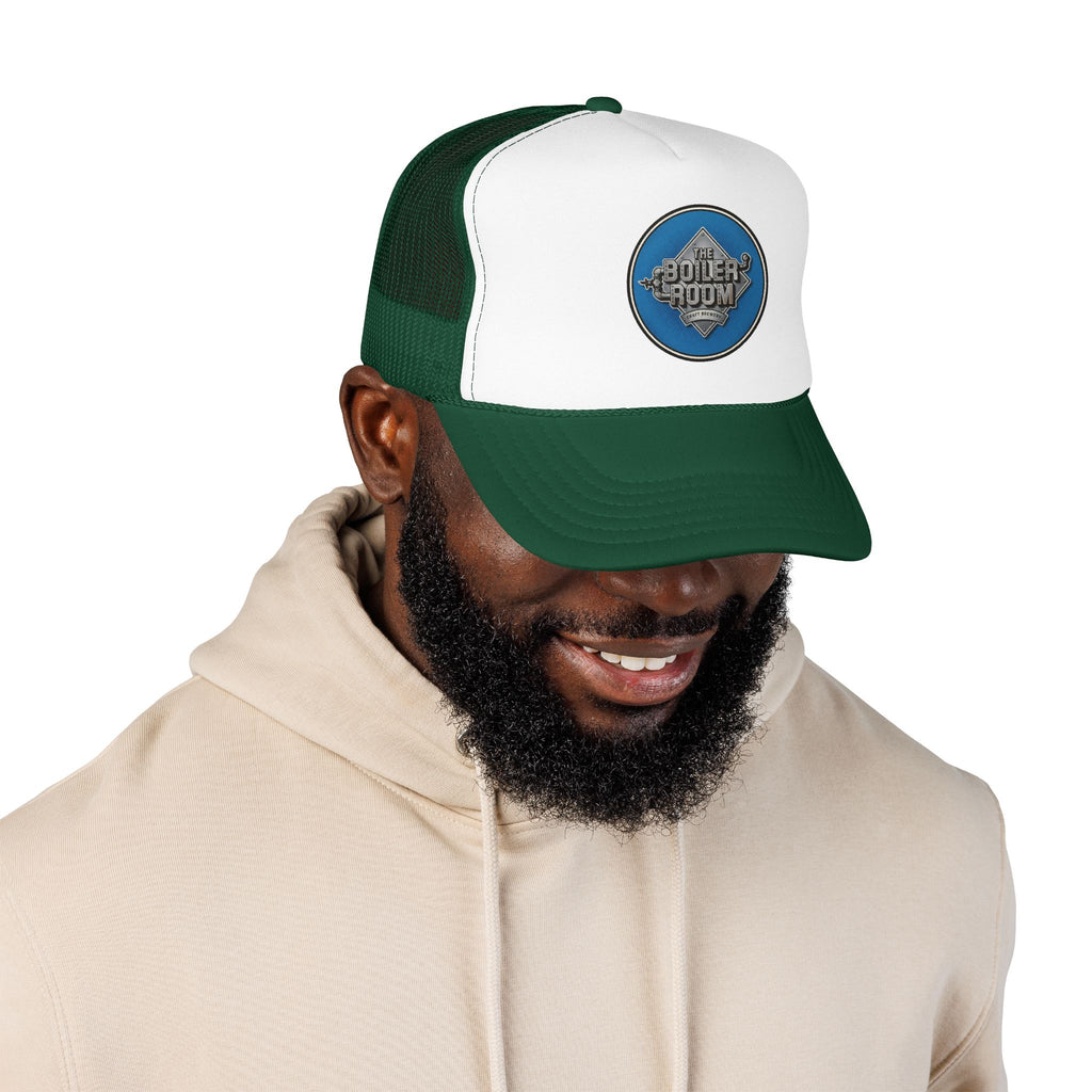 Boiler Room Trucker Hat — Vintage Sailboat Foam Cap