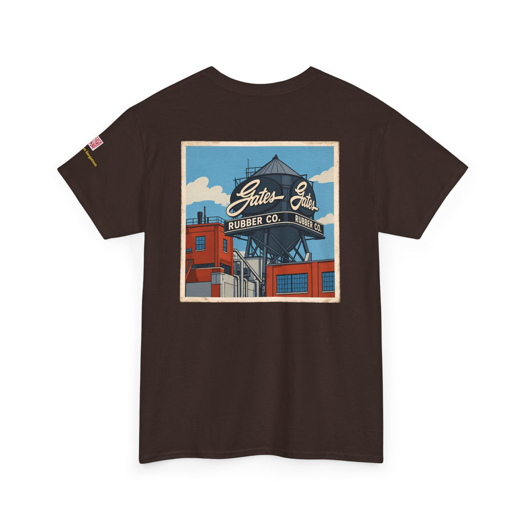 GATES RUBBER WATER TOWER - cartoon style - vintage Denver gear