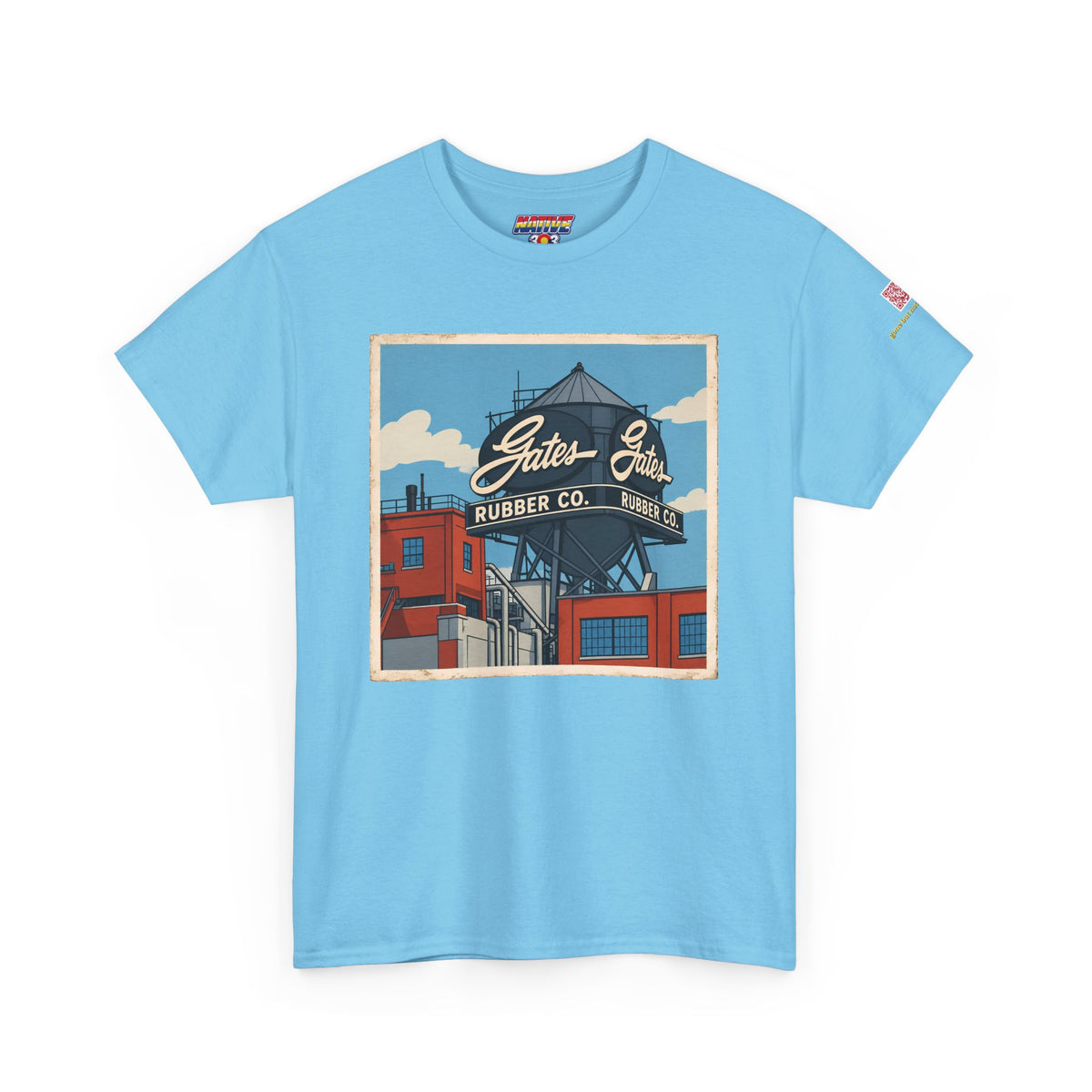 Gates water tower - cartoon style - vintage Denver gear