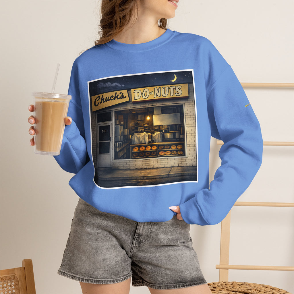 Chuck's Donuts nightscene | Native303 Sweatshirt
