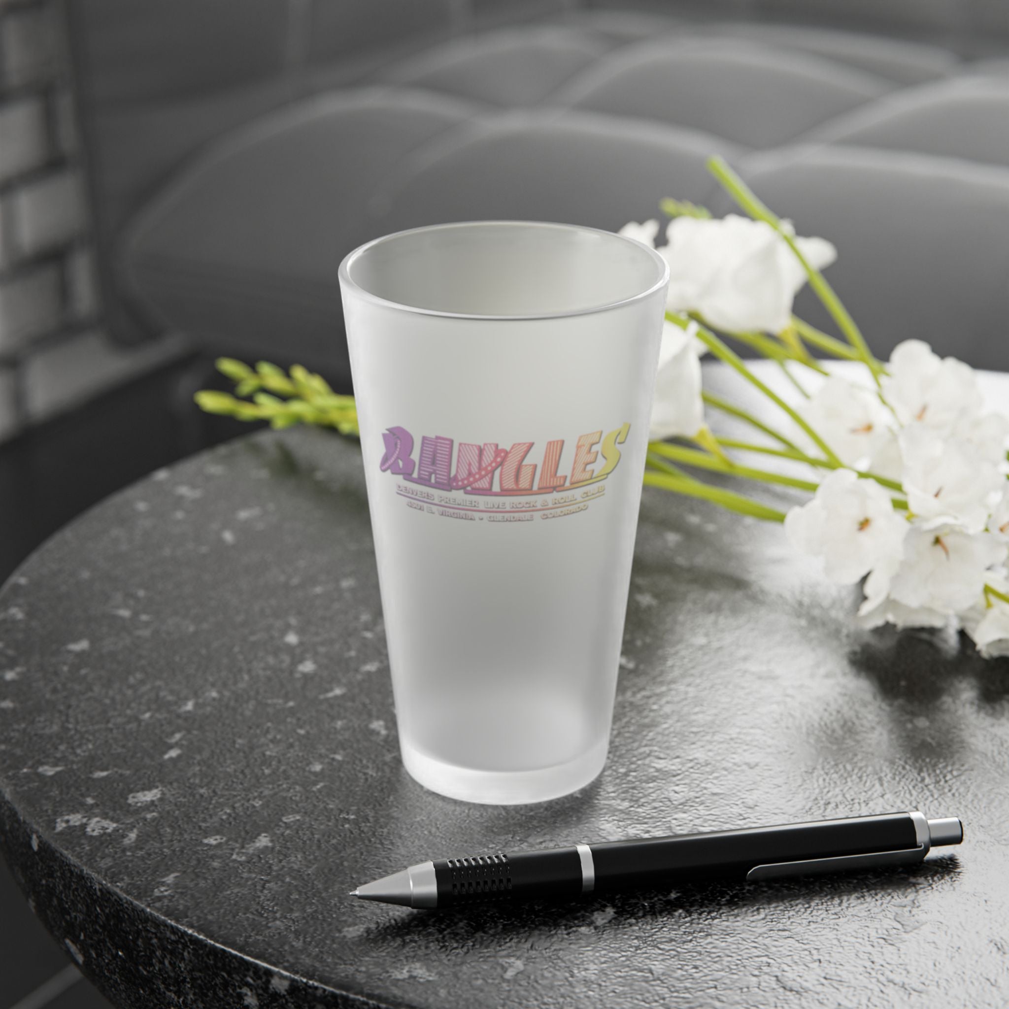 BANGLES | Frosted Pint Glass 16oz