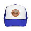 Emerald Aisle Trucker Hat — Vintage Sailboat Foam Cap