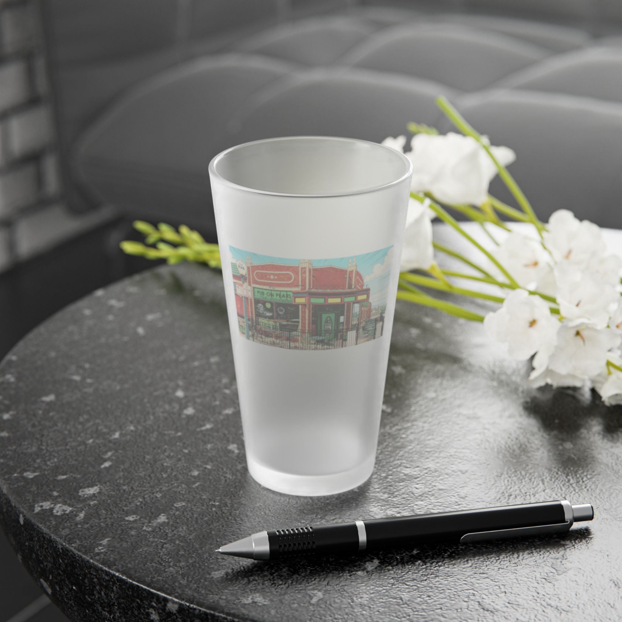 PUB ON PEARL | Frosted Pint Glass 16oz