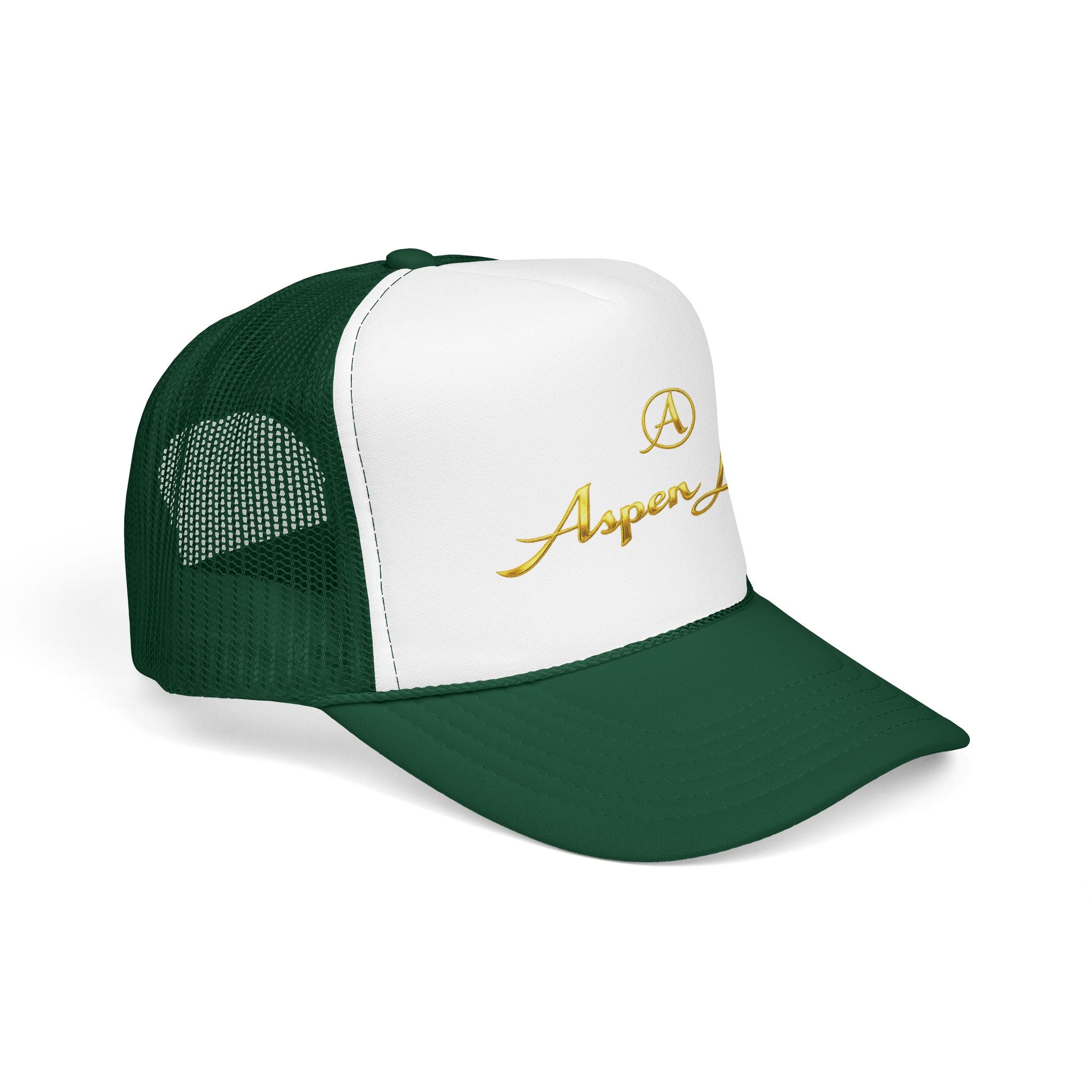 Aspen Leaf Trucker Hat — Vintage Sailboat Foam Cap
