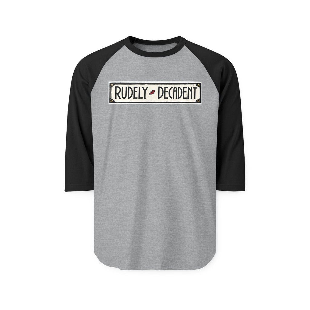 RUDELY DECADENT | Retro Baseball Tee