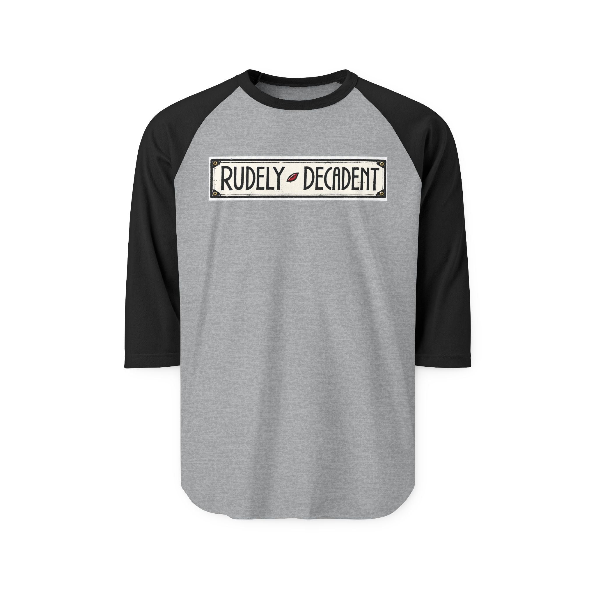 RUDELY DECADENT | Retro Baseball Tee