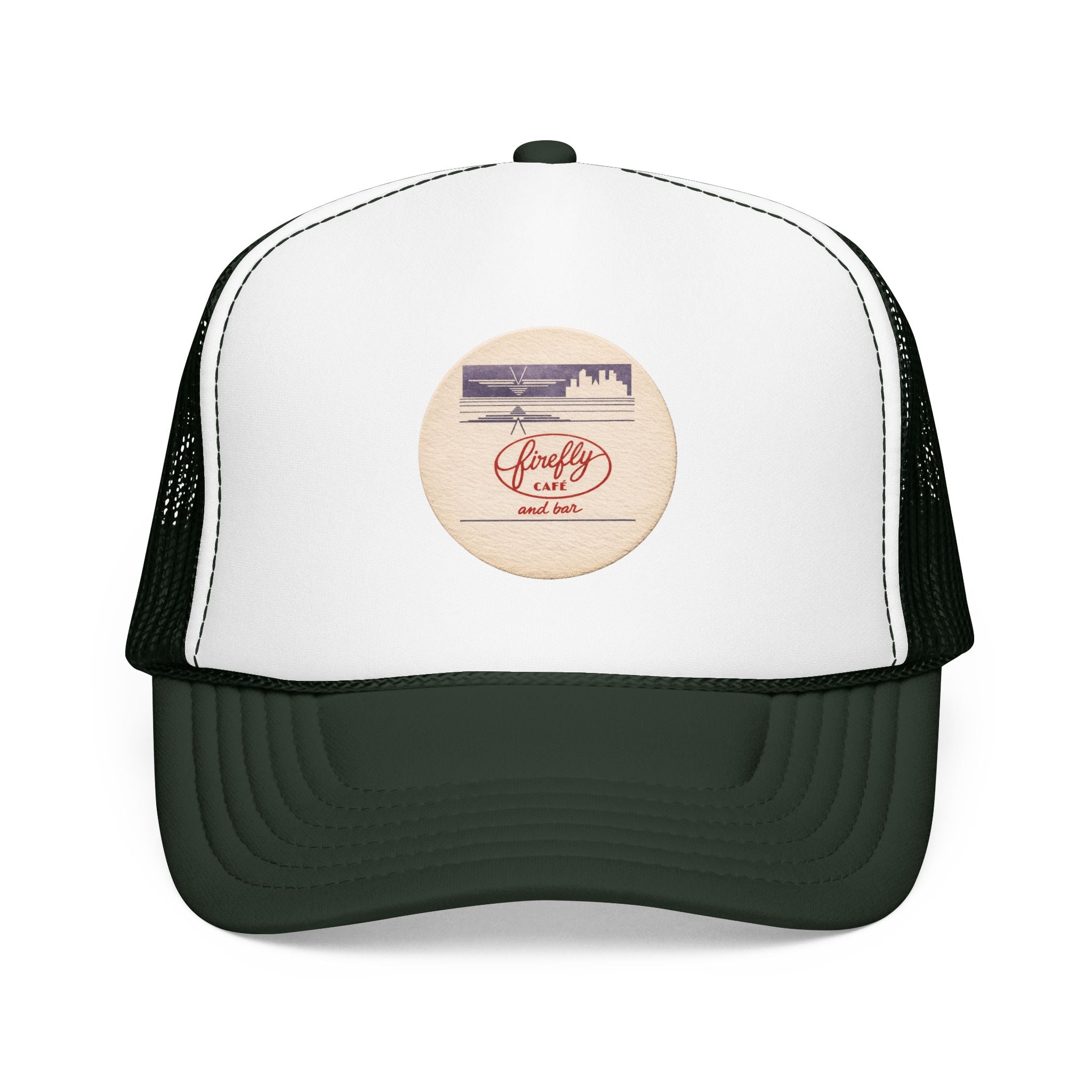 Firefly Cafe and Bar Trucker Hat — Vintage Sailboat Foam Cap