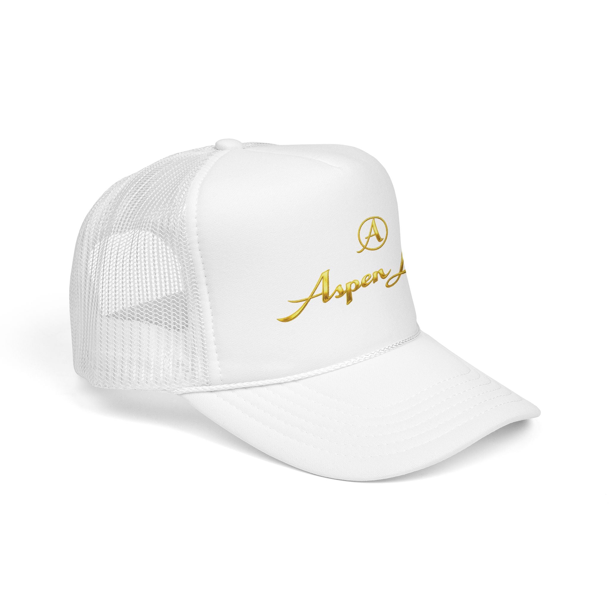 Aspen Leaf Trucker Hat — Vintage Sailboat Foam Cap