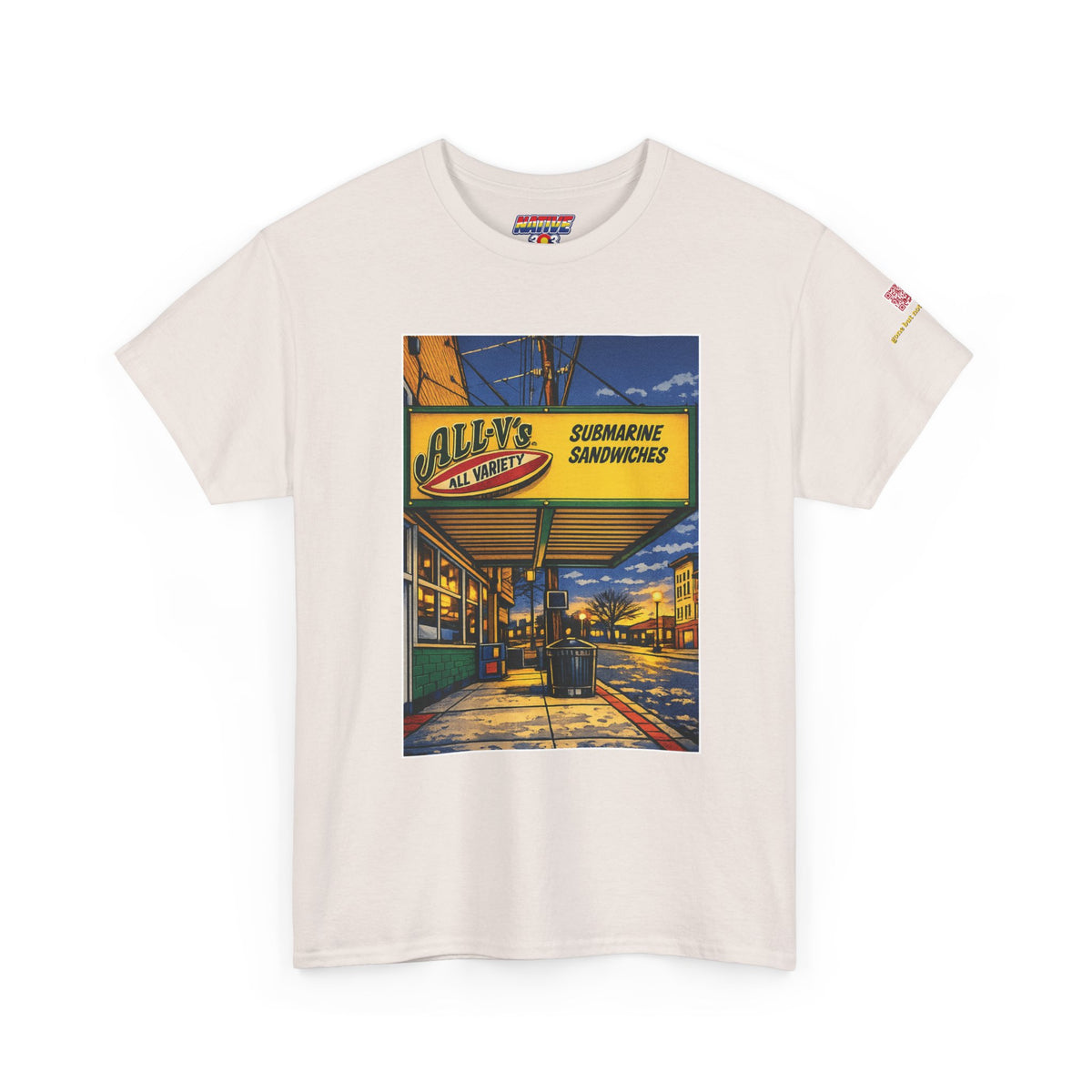 All-V's comic style design- vintage Denver gear