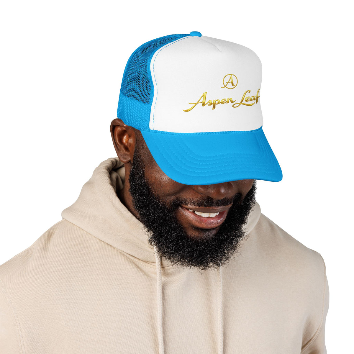 Aspen Leaf Trucker Hat — Vintage Sailboat Foam Cap