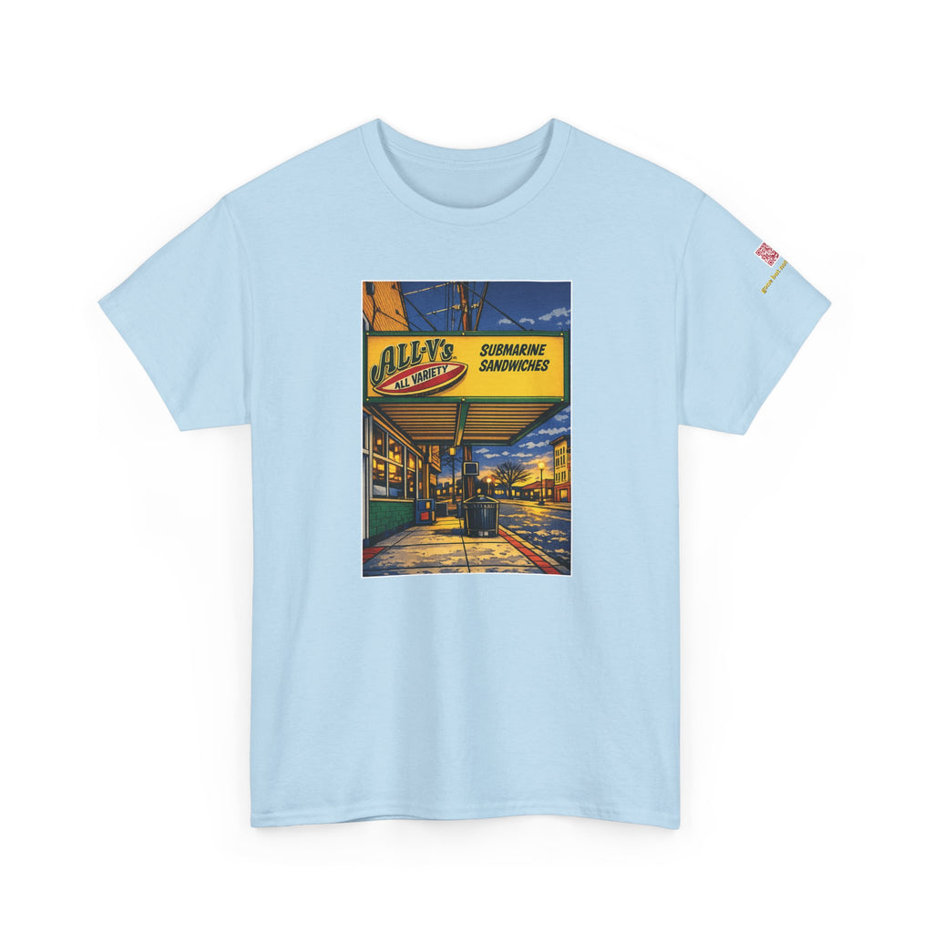 All-V's comic style design- vintage Denver gear