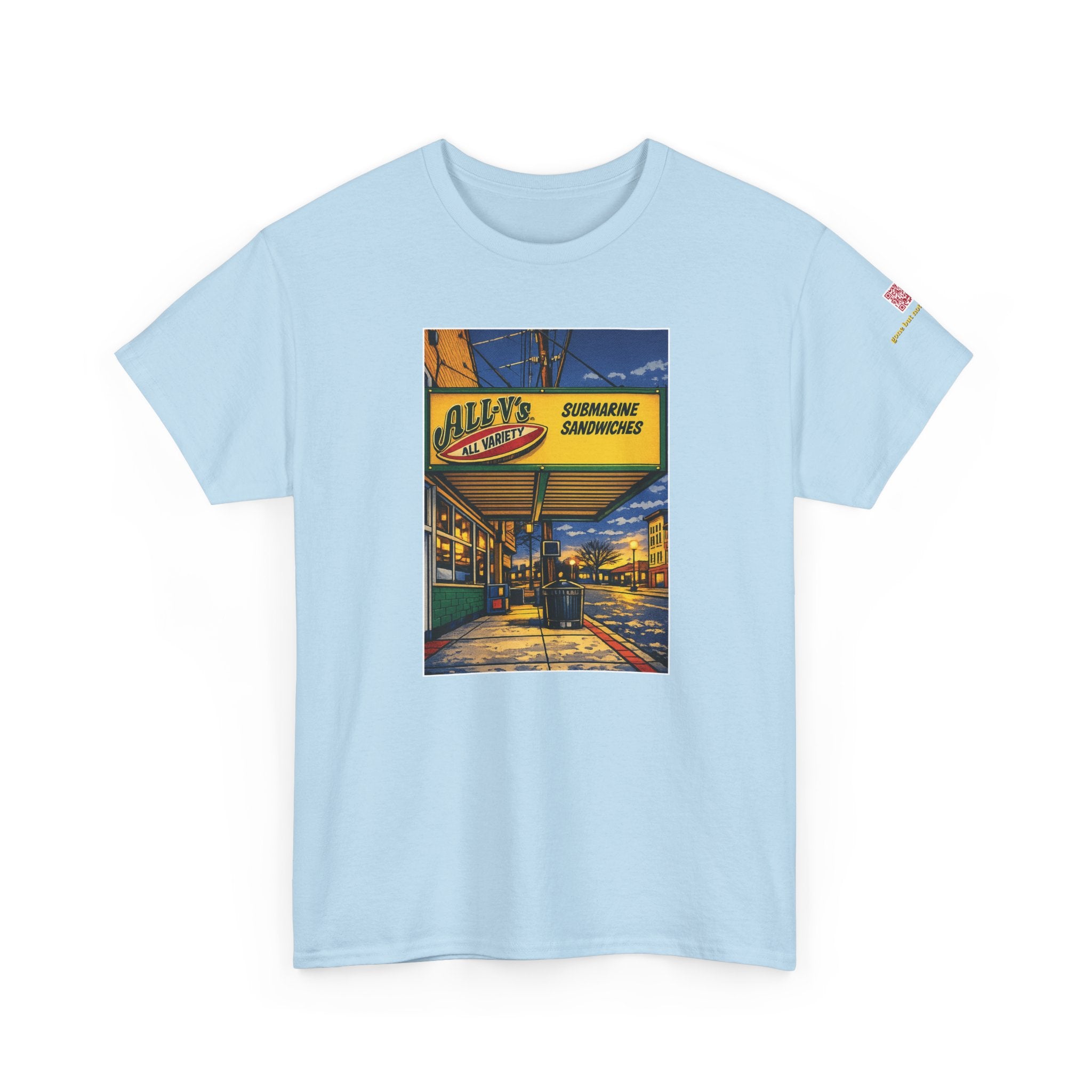 All-V's comic style design- vintage Denver gear
