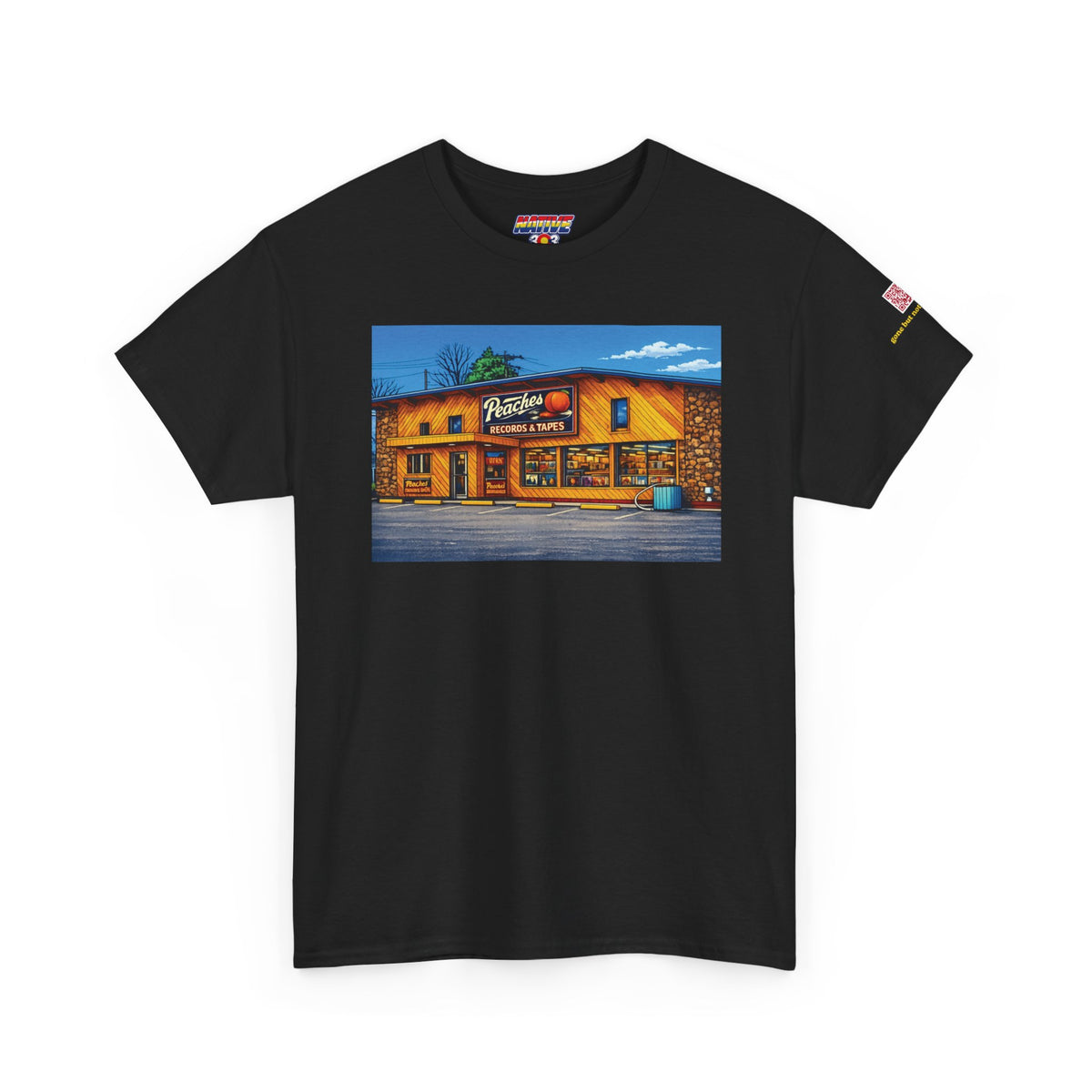 Peaches Records and Tapes (comic style) - vintage Denver gear