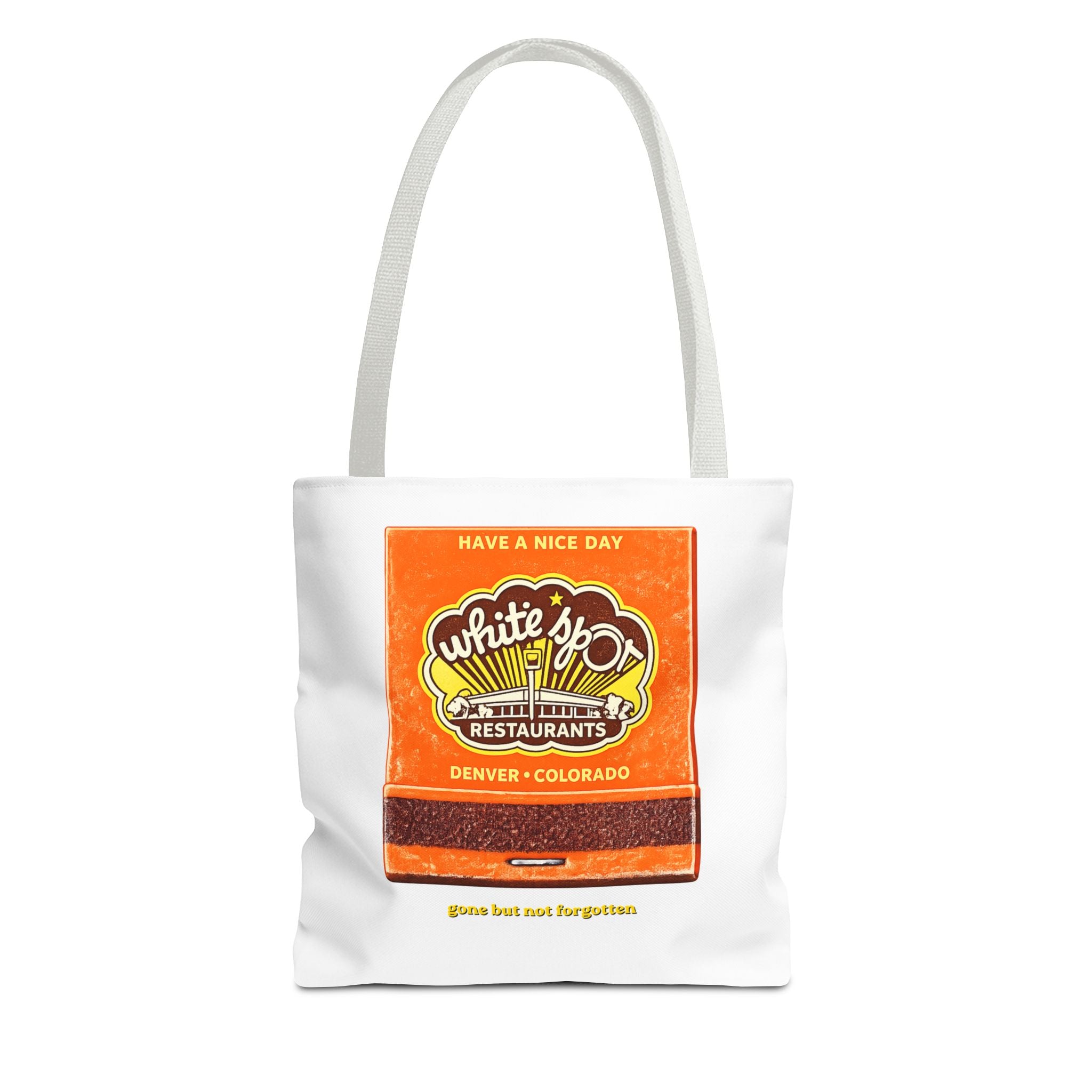 White Spot matchbook tote