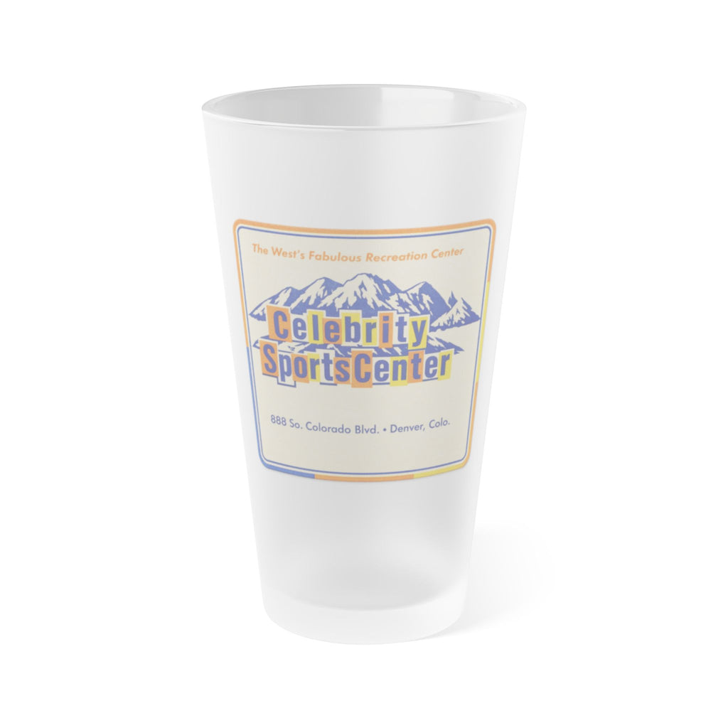 Celebrity Sports Center Coaster Frosted Pint Glass 16oz
