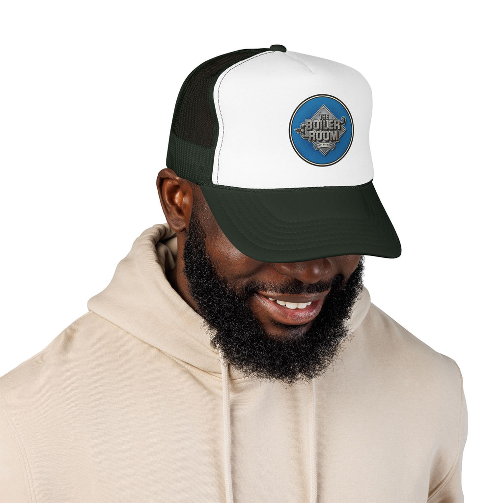 Boiler Room Trucker Hat — Vintage Sailboat Foam Cap