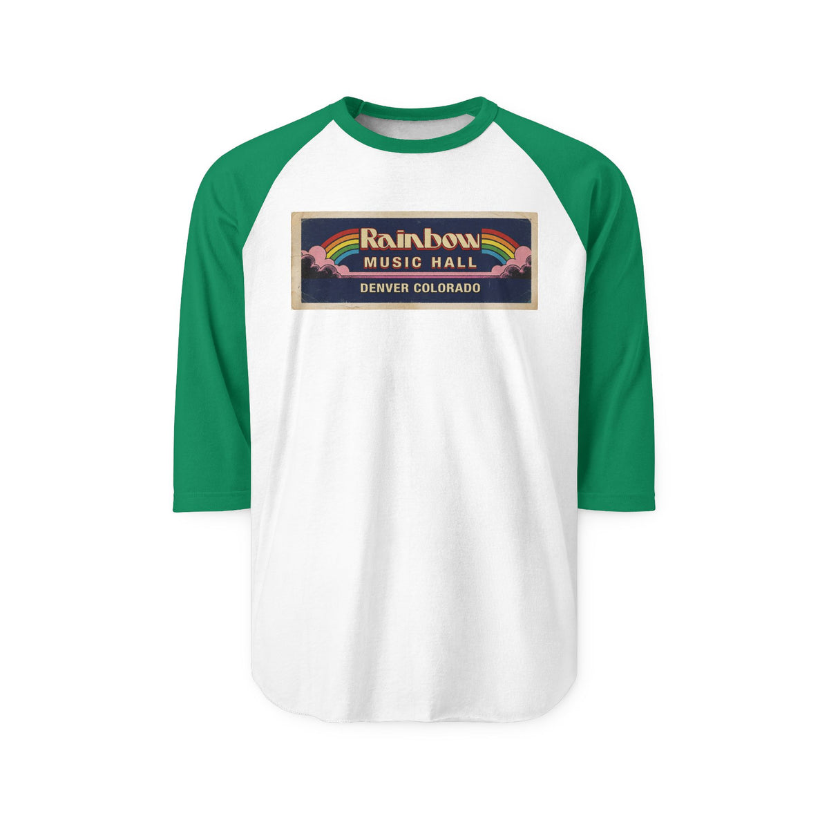 RAINBOW MUSIC HALL | Retro Baseball Tee