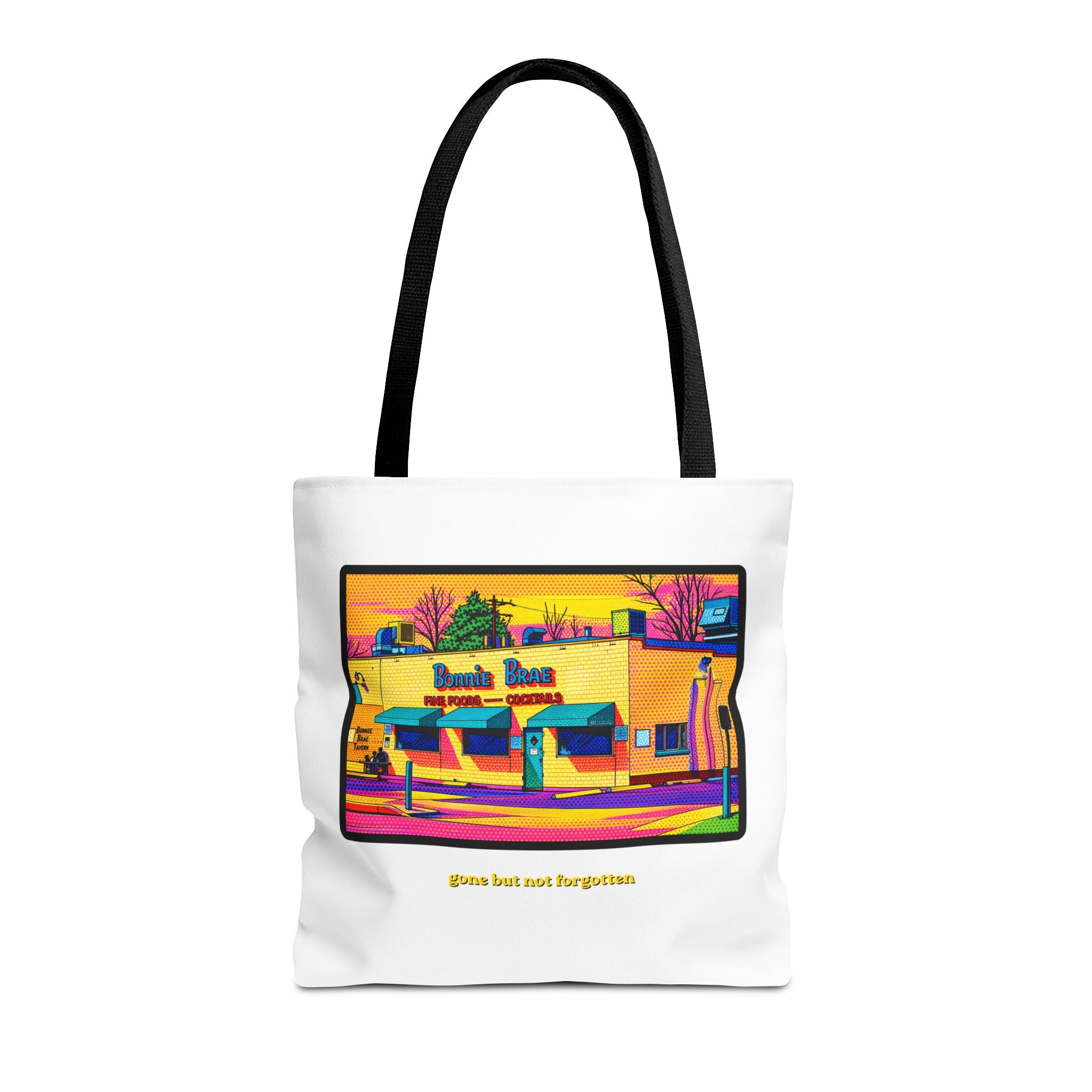 Bonnie Brae Tavern (comic pop style) Tote