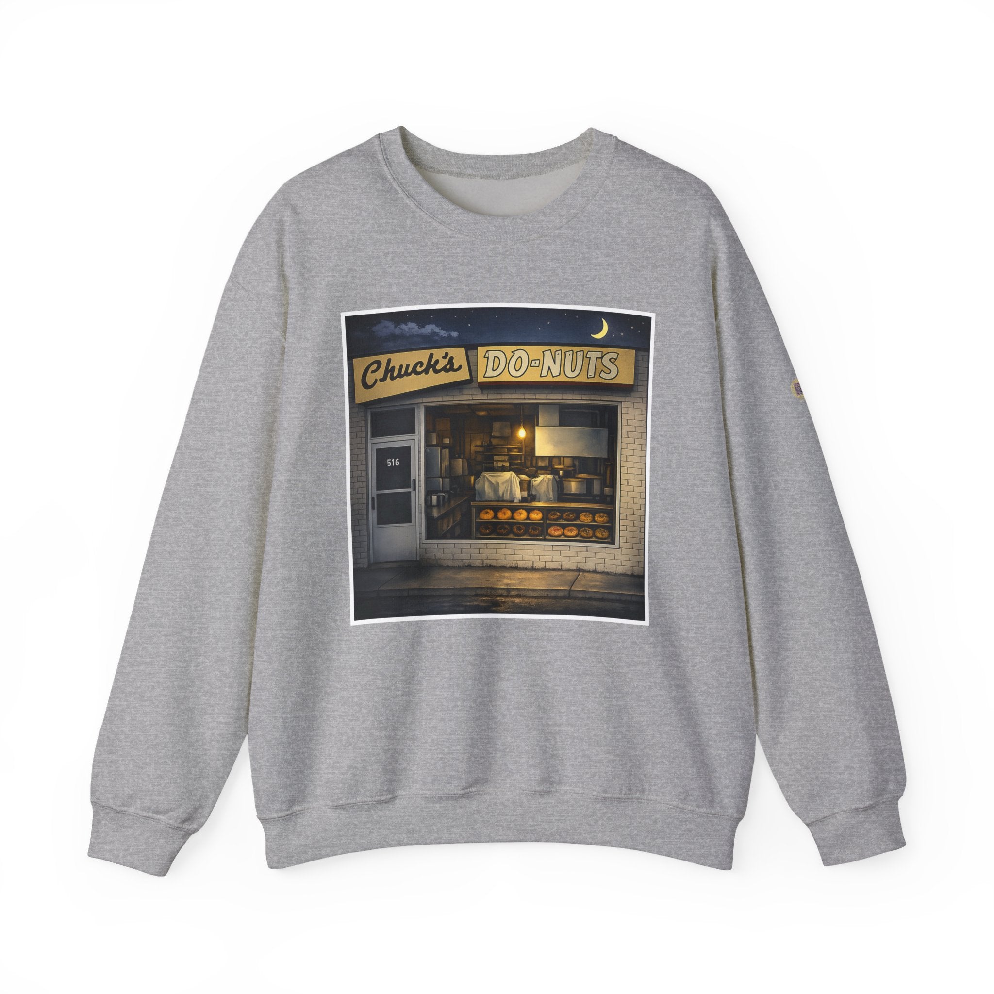 Chuck's Donuts nightscene | Native303 Sweatshirt
