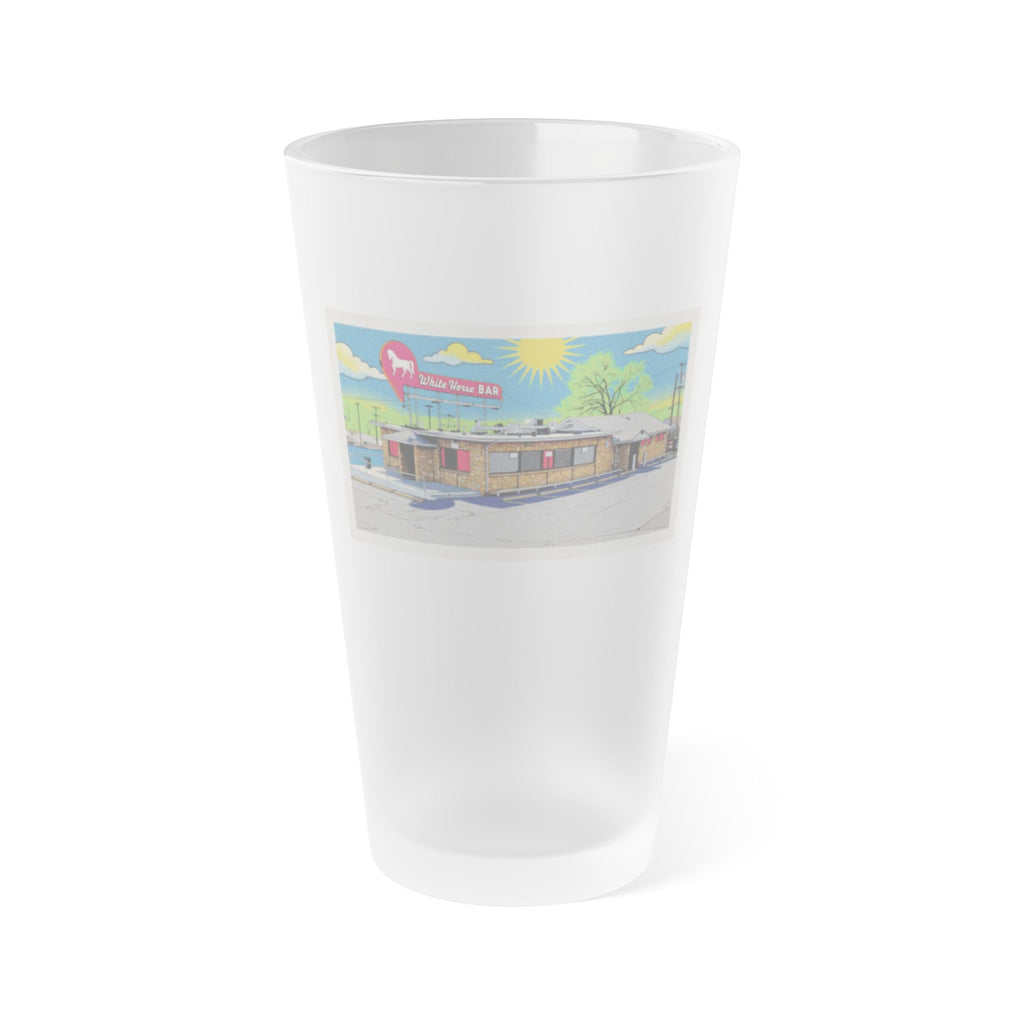 THE WHITE HORSE BAR | Frosted Pint Glass 16oz
