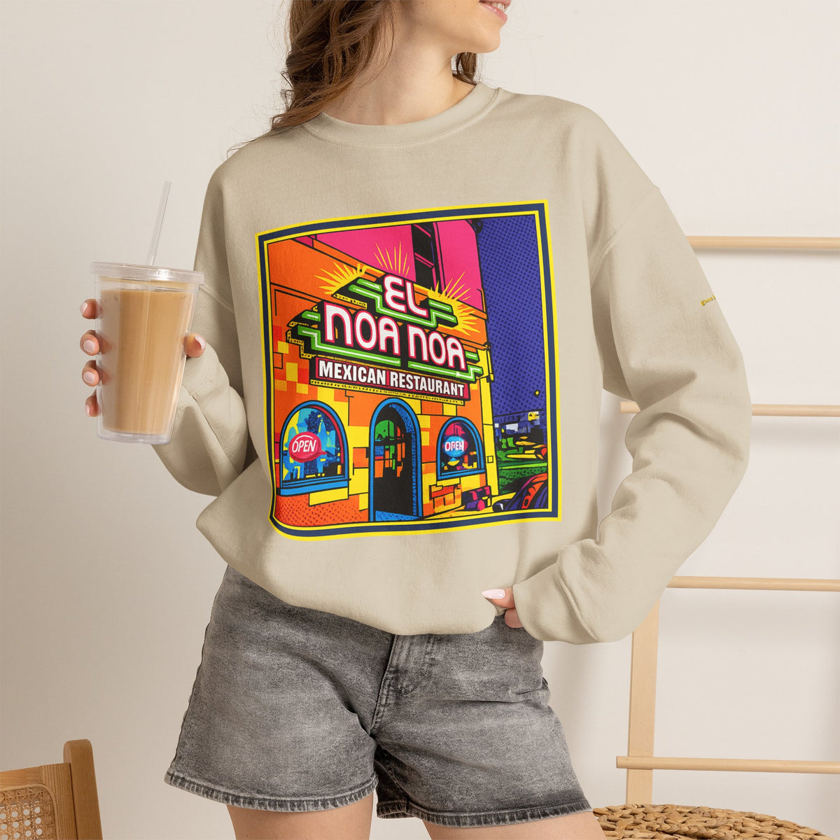 El Noa Noa Mexican restaurant (neon) | Native303 Sweatshirt