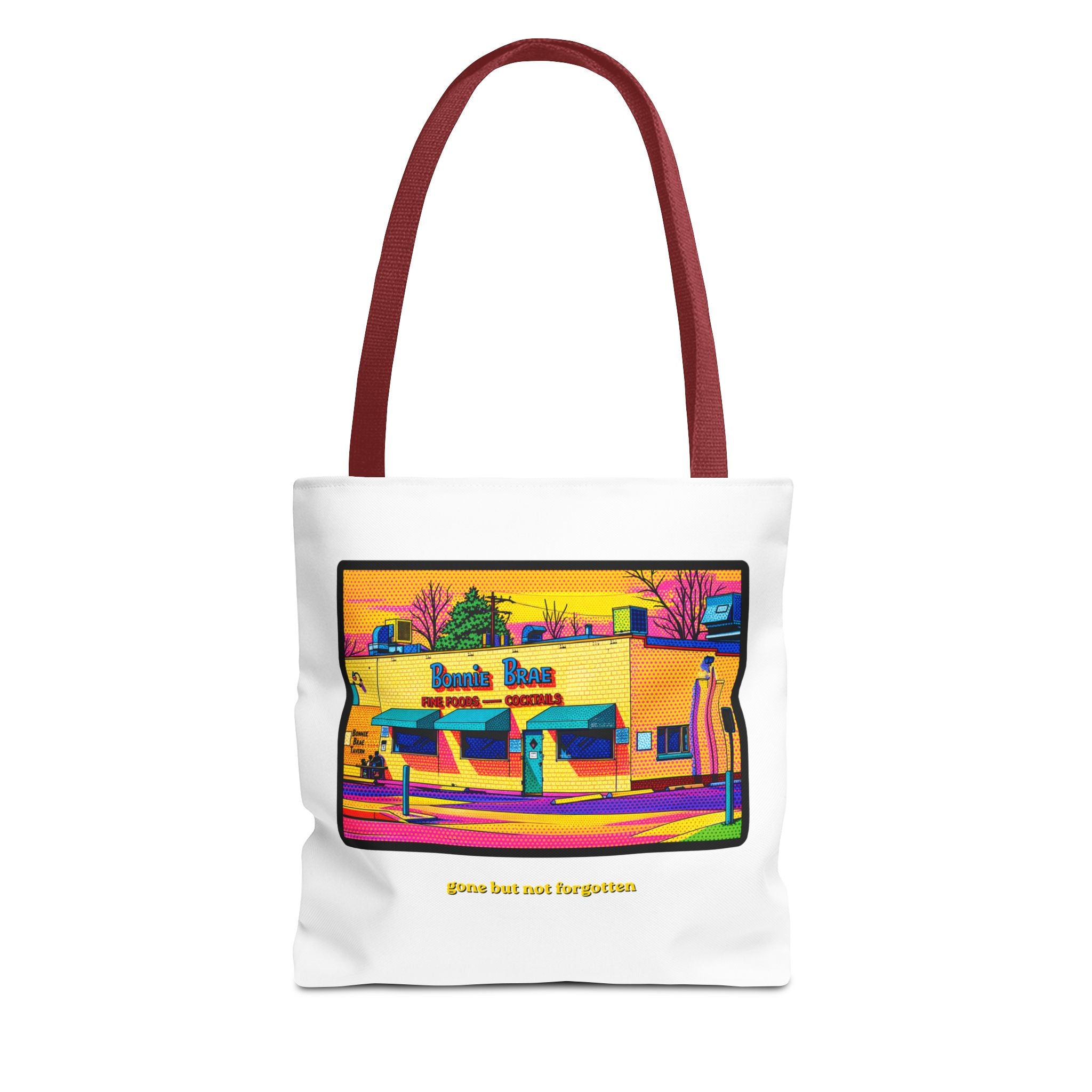 Bonnie Brae Tavern (comic pop style) Tote
