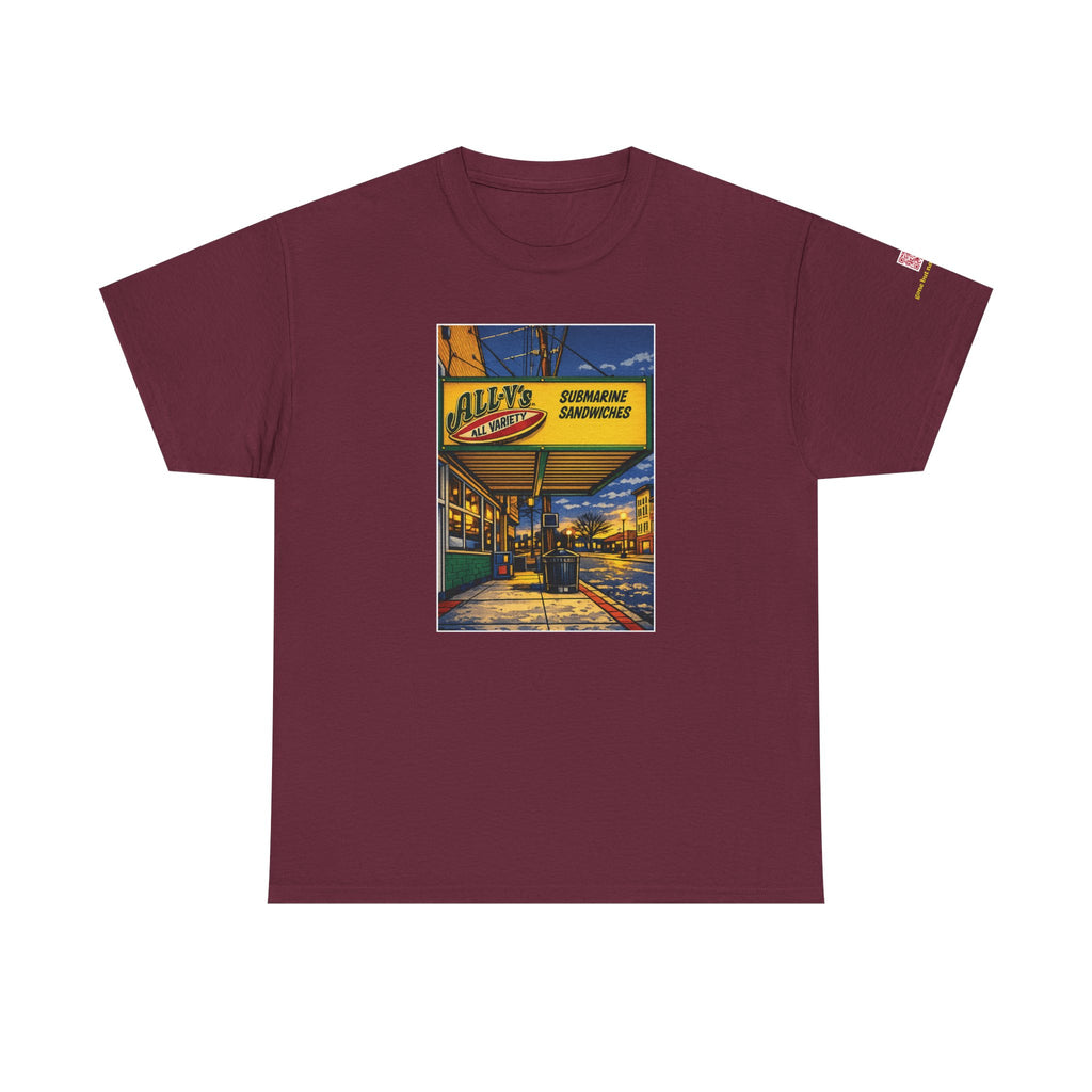 All-V's comic style design- vintage Denver gear
