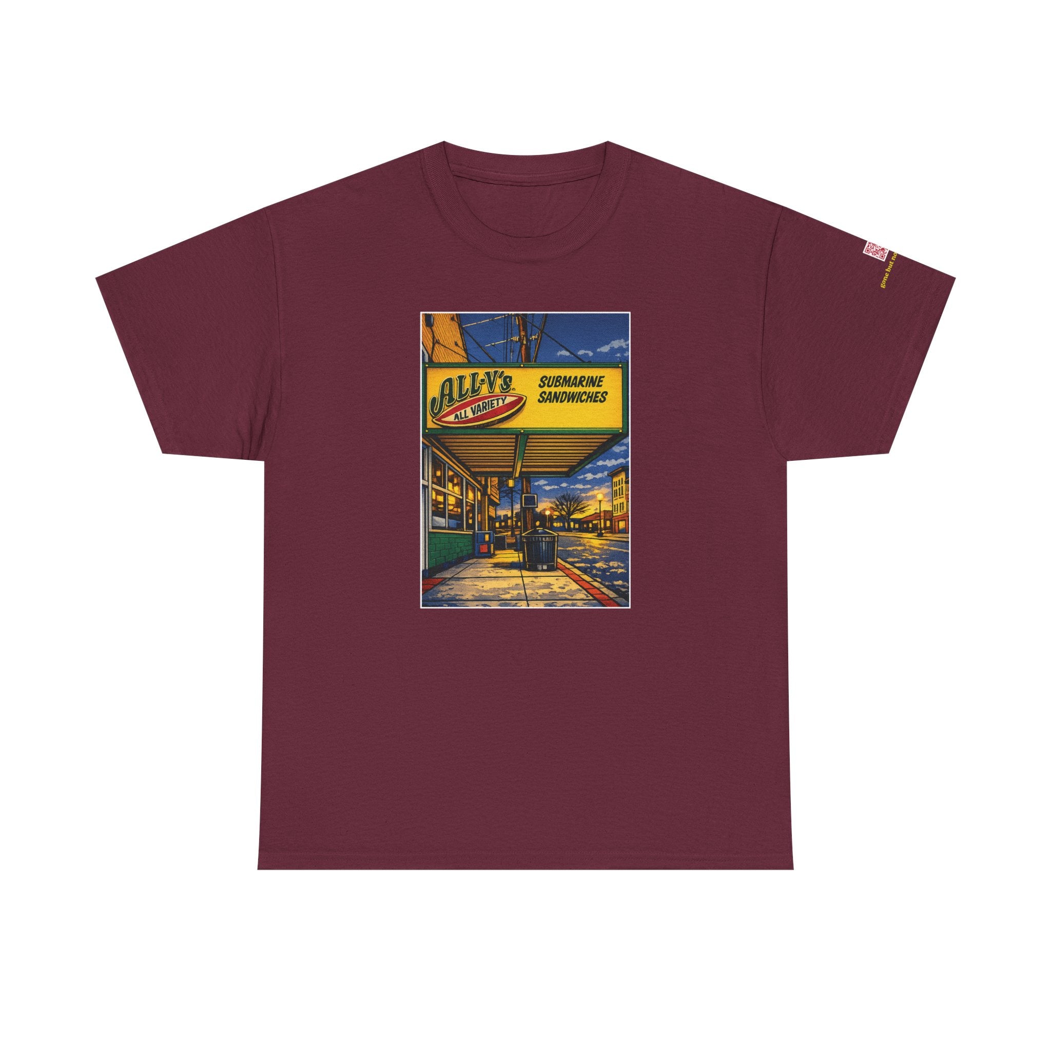 All-V's comic style design- vintage Denver gear