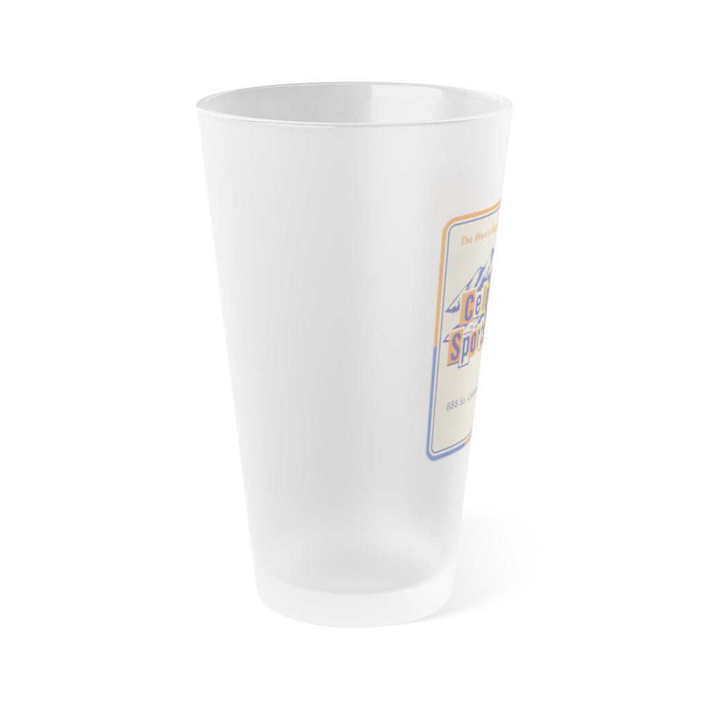 Celebrity Sports Center Coaster Frosted Pint Glass 16oz