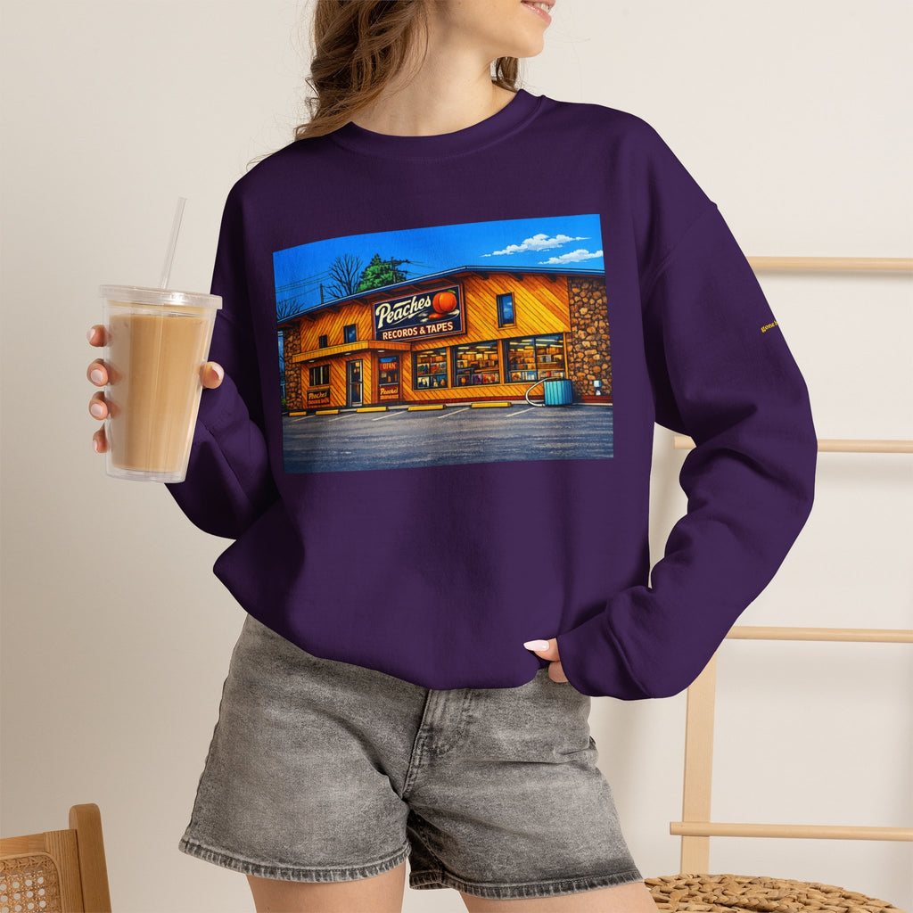 Peaches Records and Tapes (comic style)| Native303 Sweatshirt