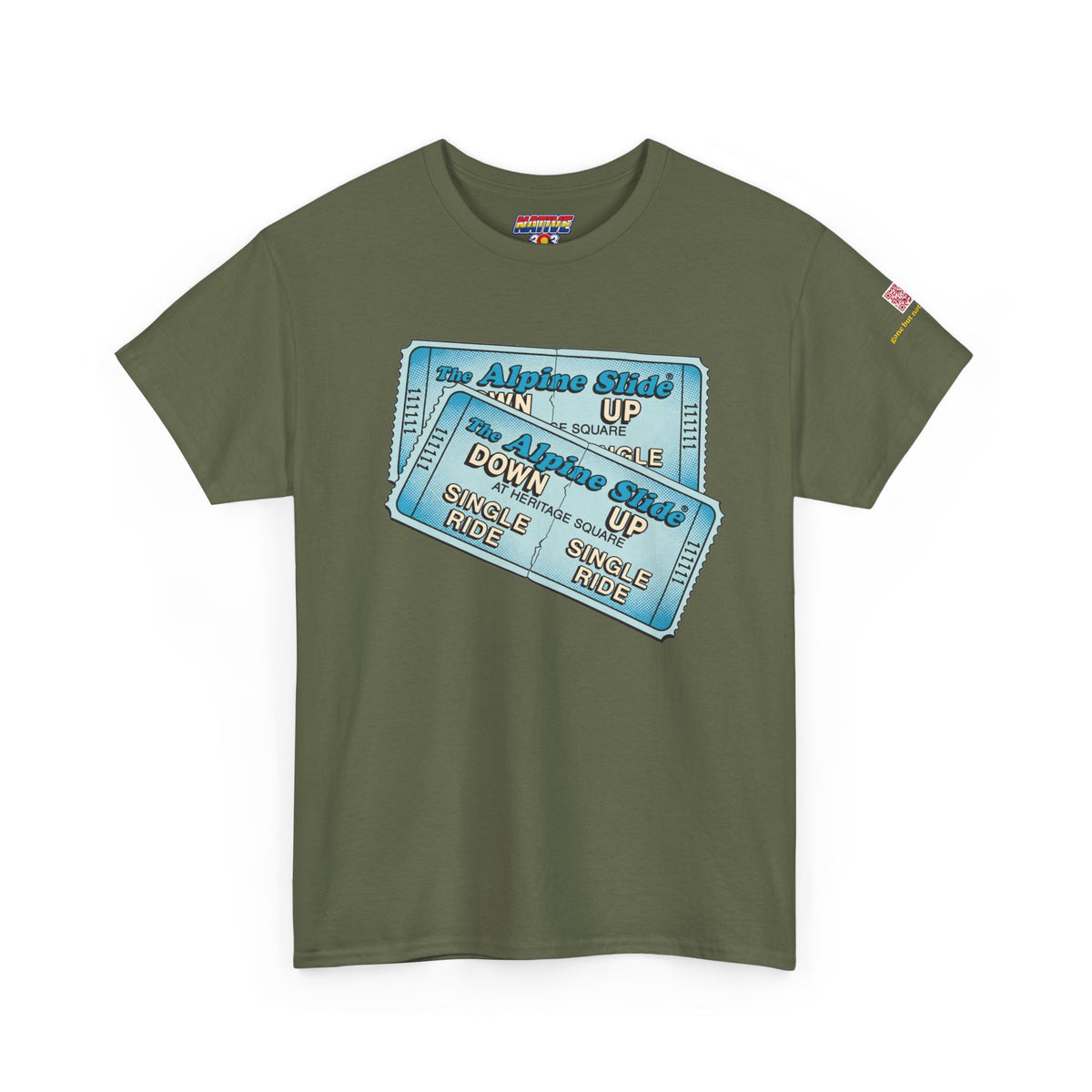Alpine Slide comic style design- vintage Denver gear