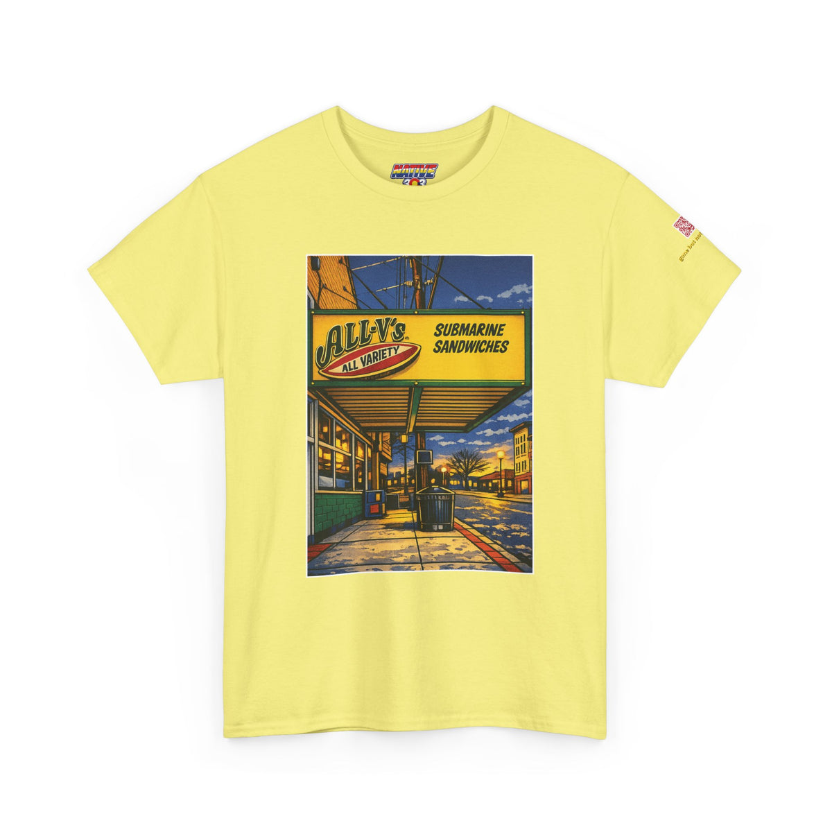 All-V's comic style design- vintage Denver gear