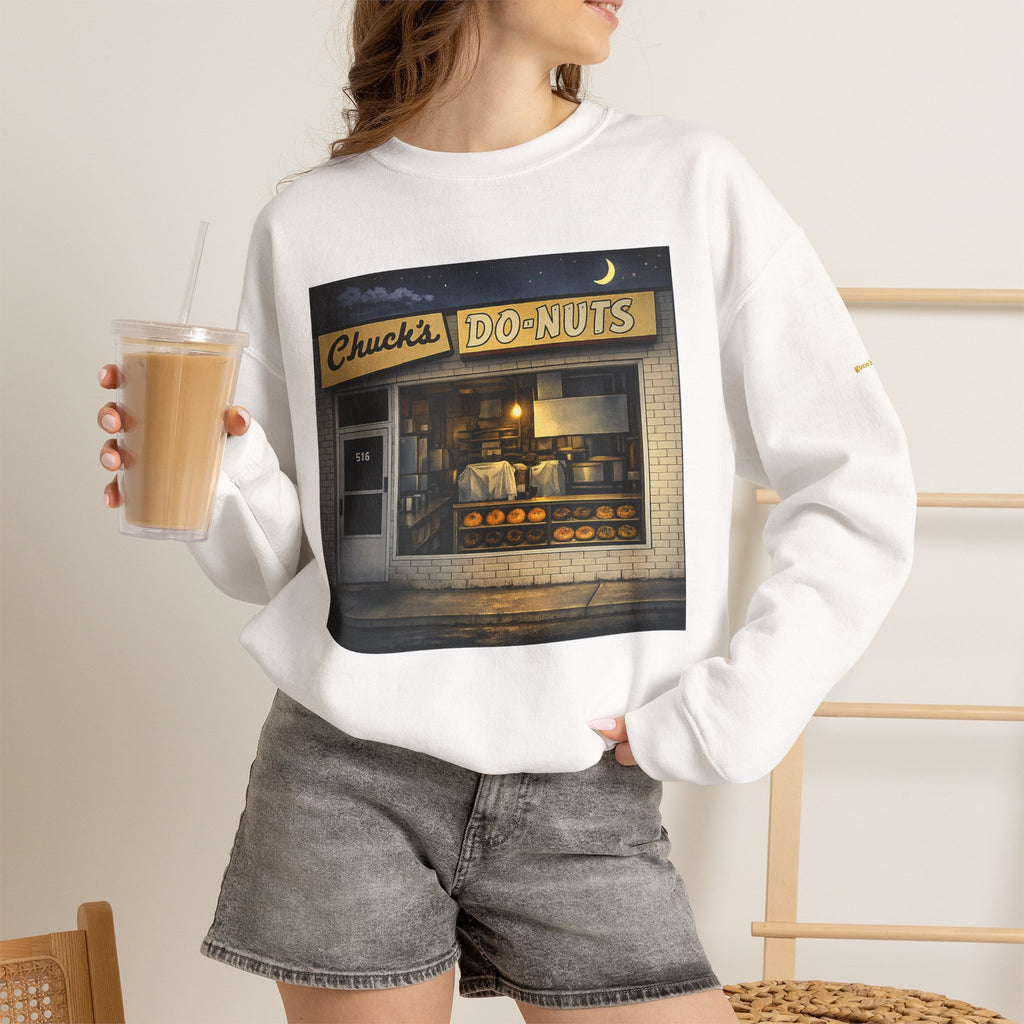 Chuck's Donuts nightscene | Native303 Sweatshirt