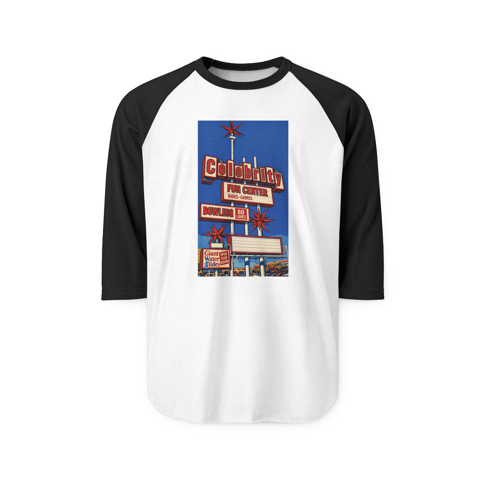 CELEBRITY FUN CENTER | Retro Baseball Tee