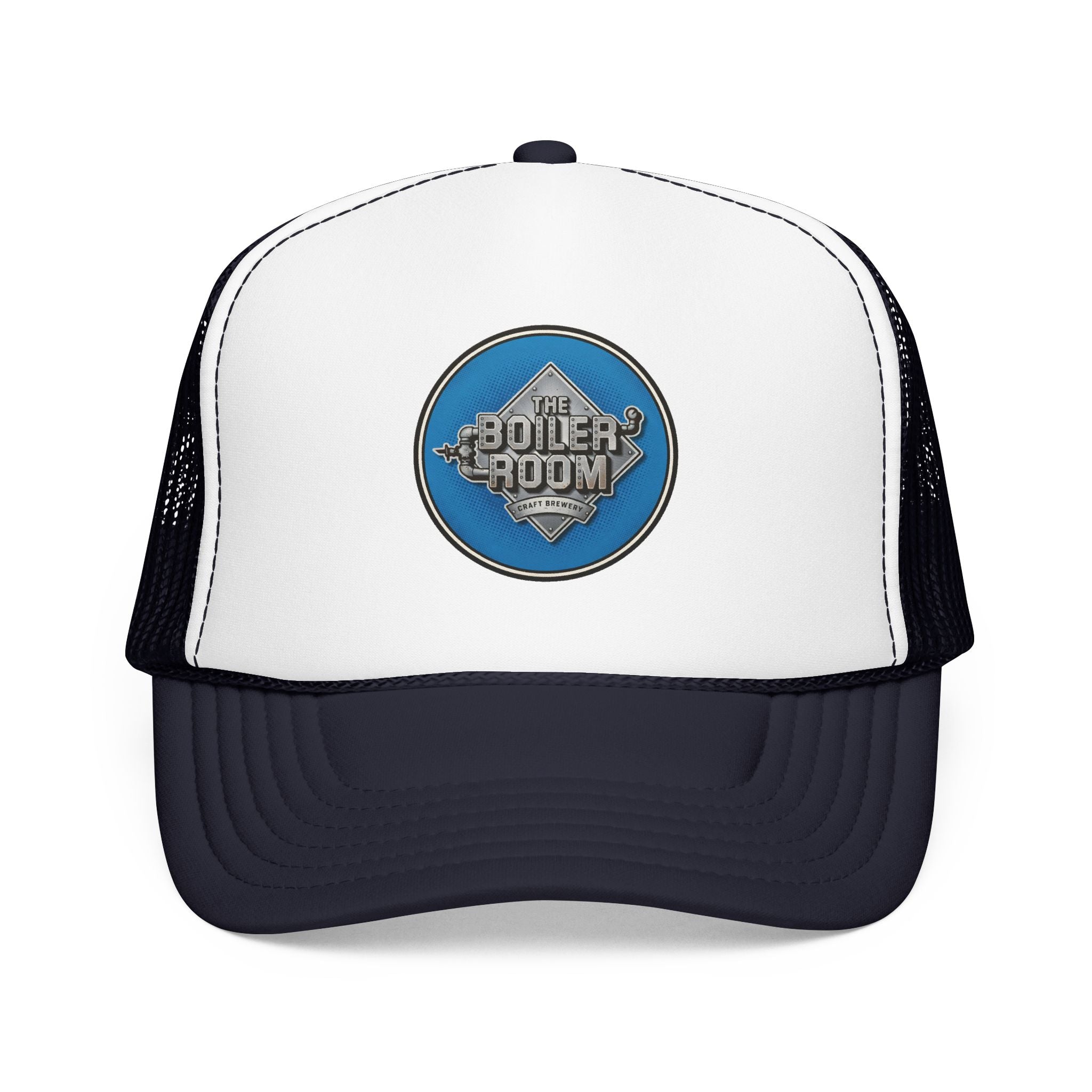 Boiler Room Trucker Hat — Vintage Sailboat Foam Cap