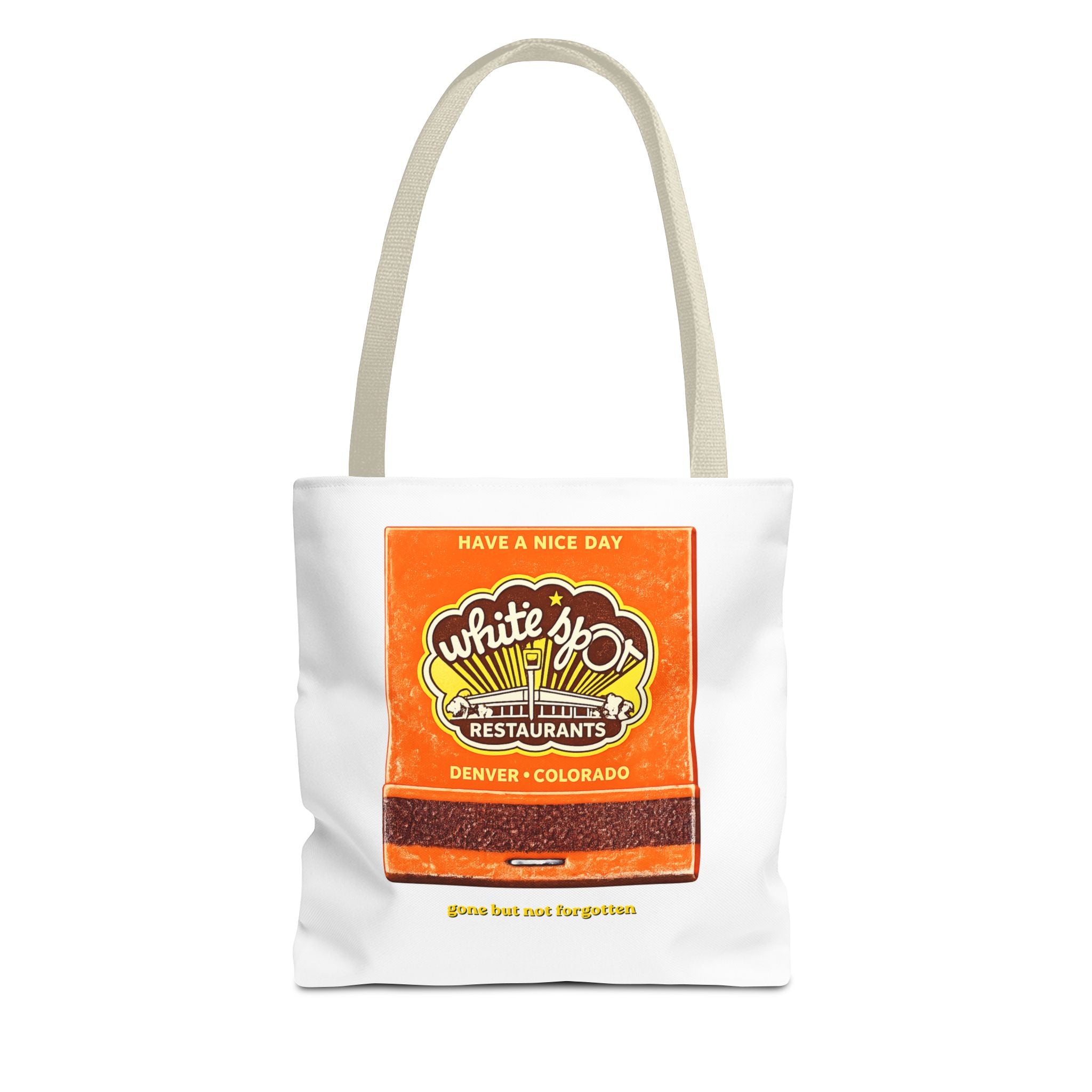 White Spot matchbook tote