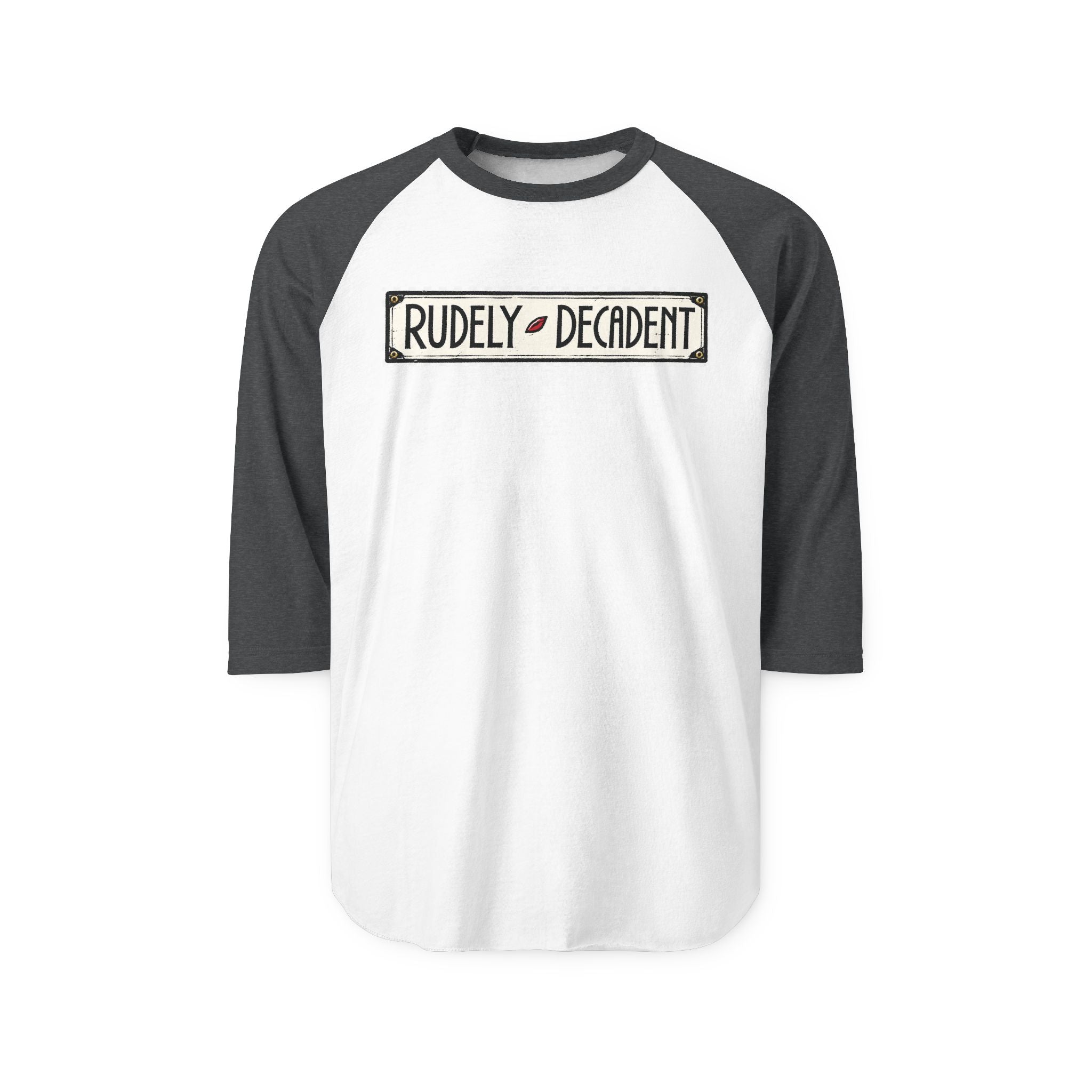 RUDELY DECADENT | Retro Baseball Tee