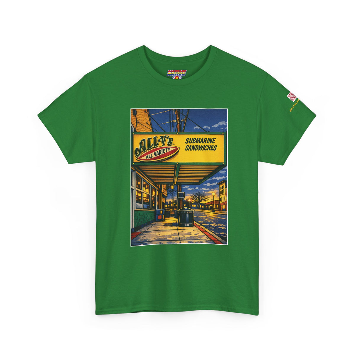 All-V's comic style design- vintage Denver gear