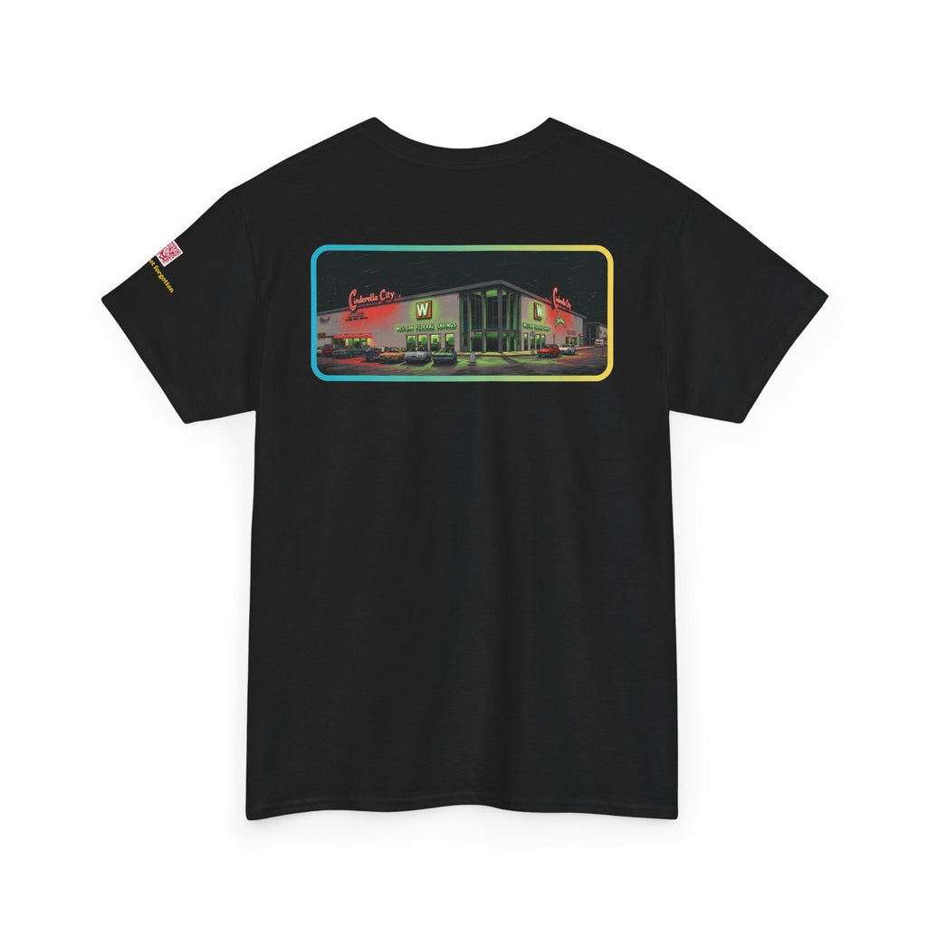 CINDERELLA CITY MALL NEON NIGHTSCENE - vintage Denver gear